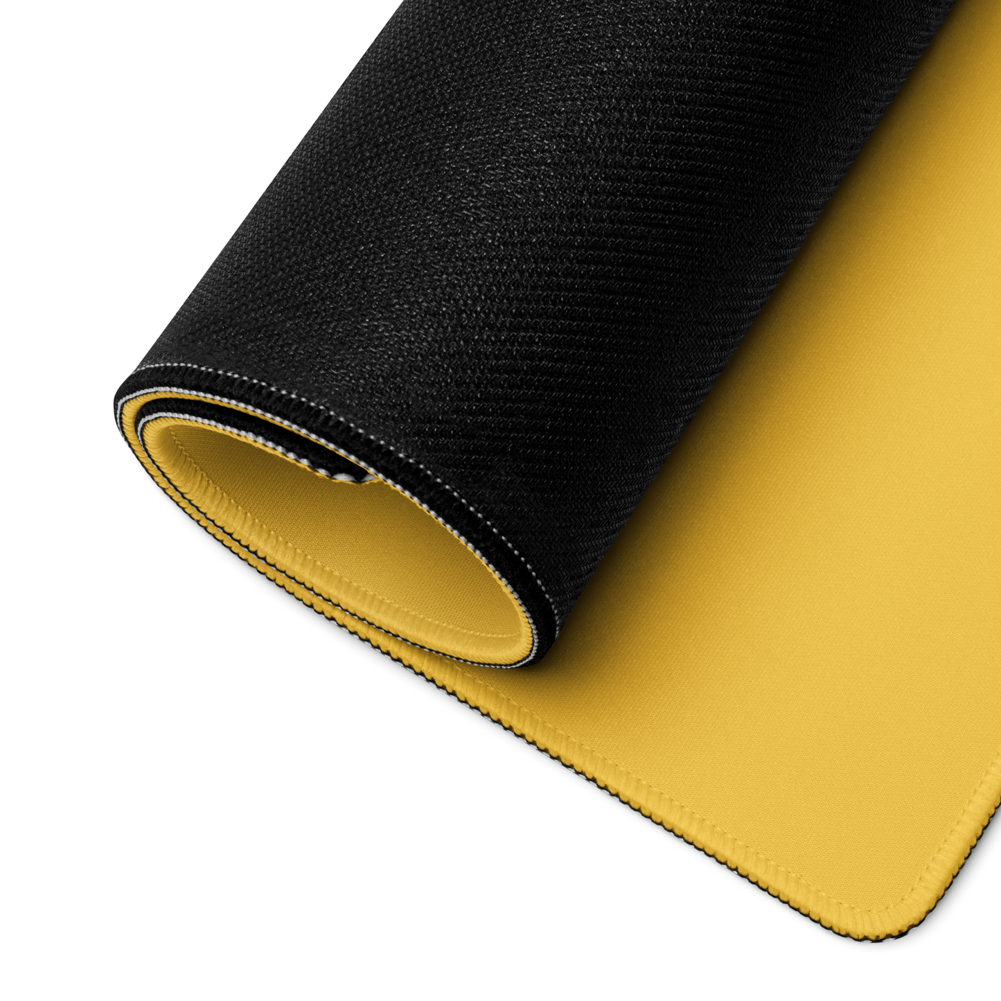 A 36" x 18" desk pad with a cute monkey holding bananas rolled up. Yellow in color.