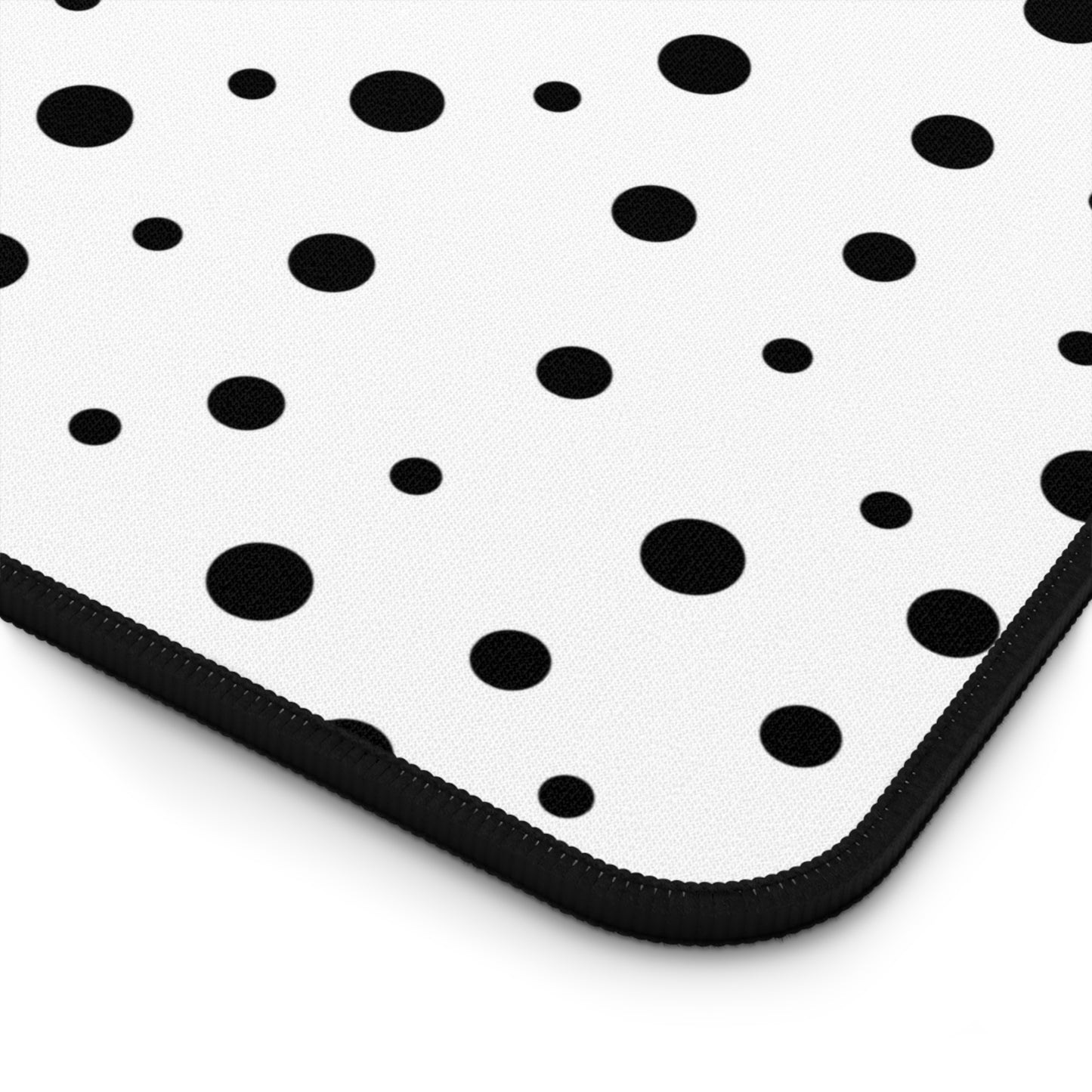 Black Dots & White Desk Mat - Desk Cookies