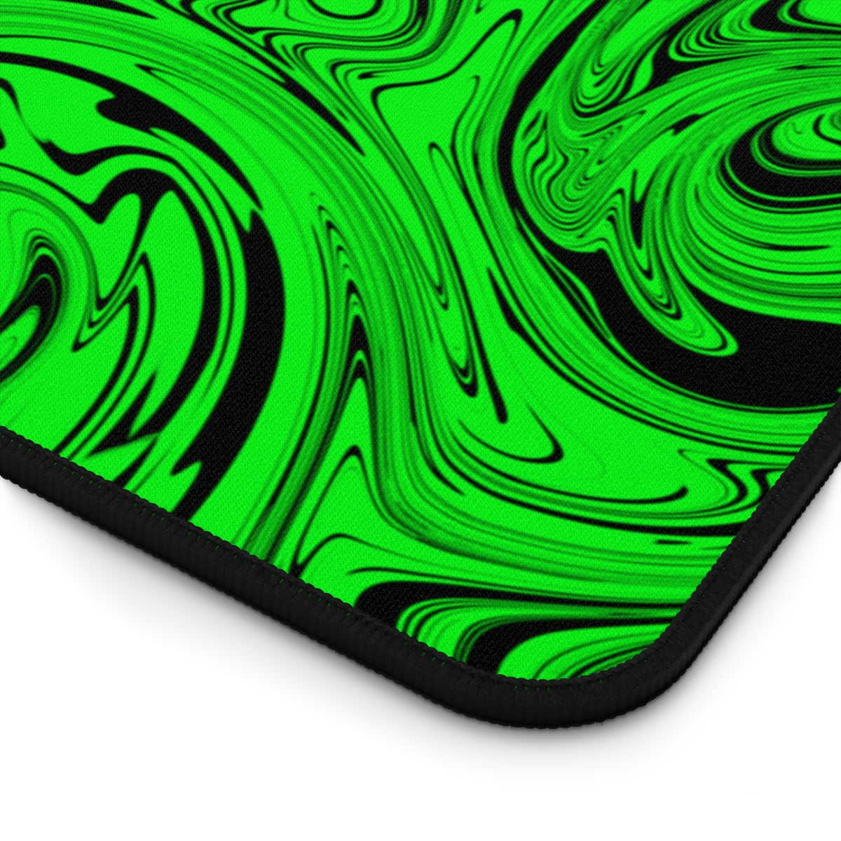 Green & Black Swirl Desk Mat - Desk Cookies