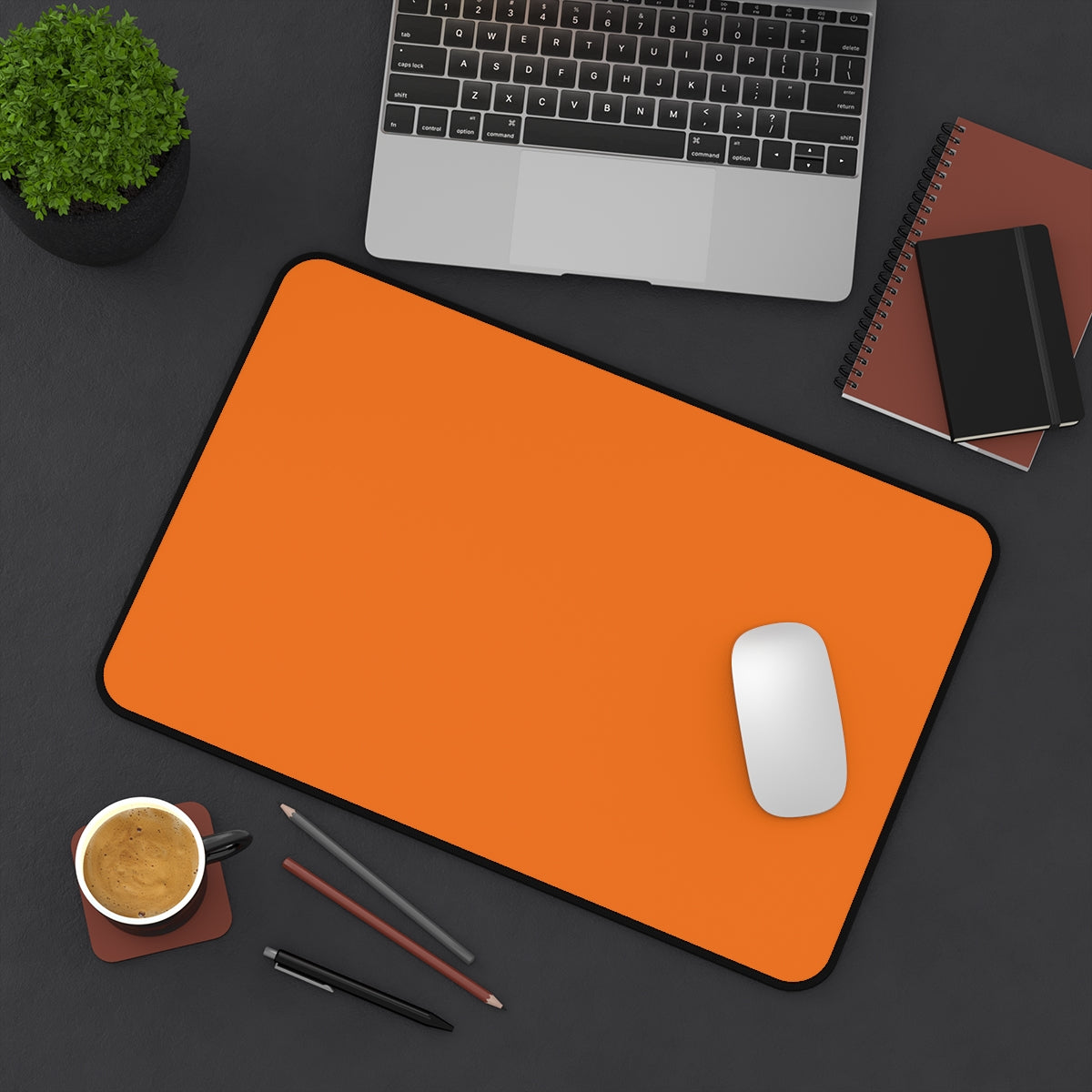 Orange Desk Mat - Desk Cookies