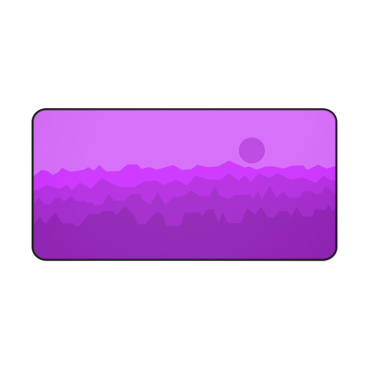 Purple Abstract Mountains Desk Mat - Desk Cookies
