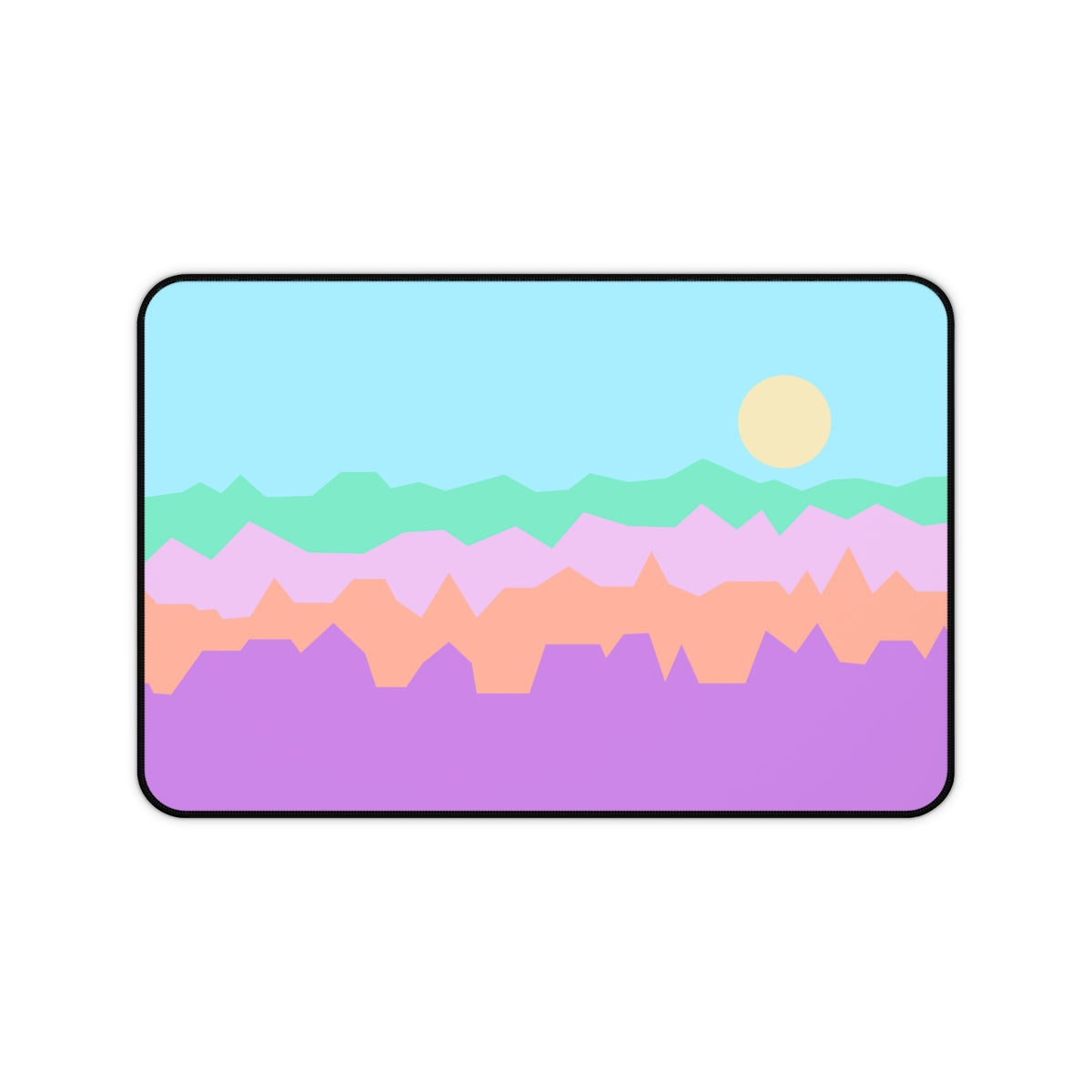 Colorful Abstract Mountains Desk Mat - Desk Cookies
