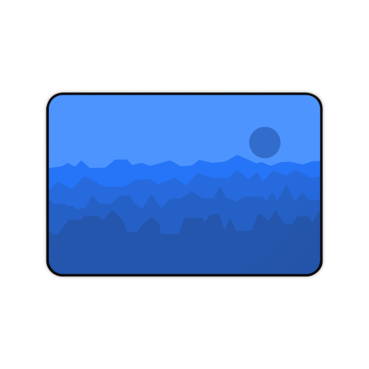 Blue Abstract Mountains Desk Mat - Desk Cookies
