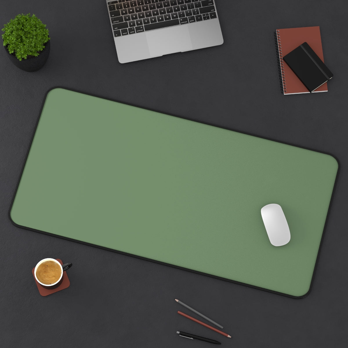 Sage Green Desk Mat - Desk Cookies