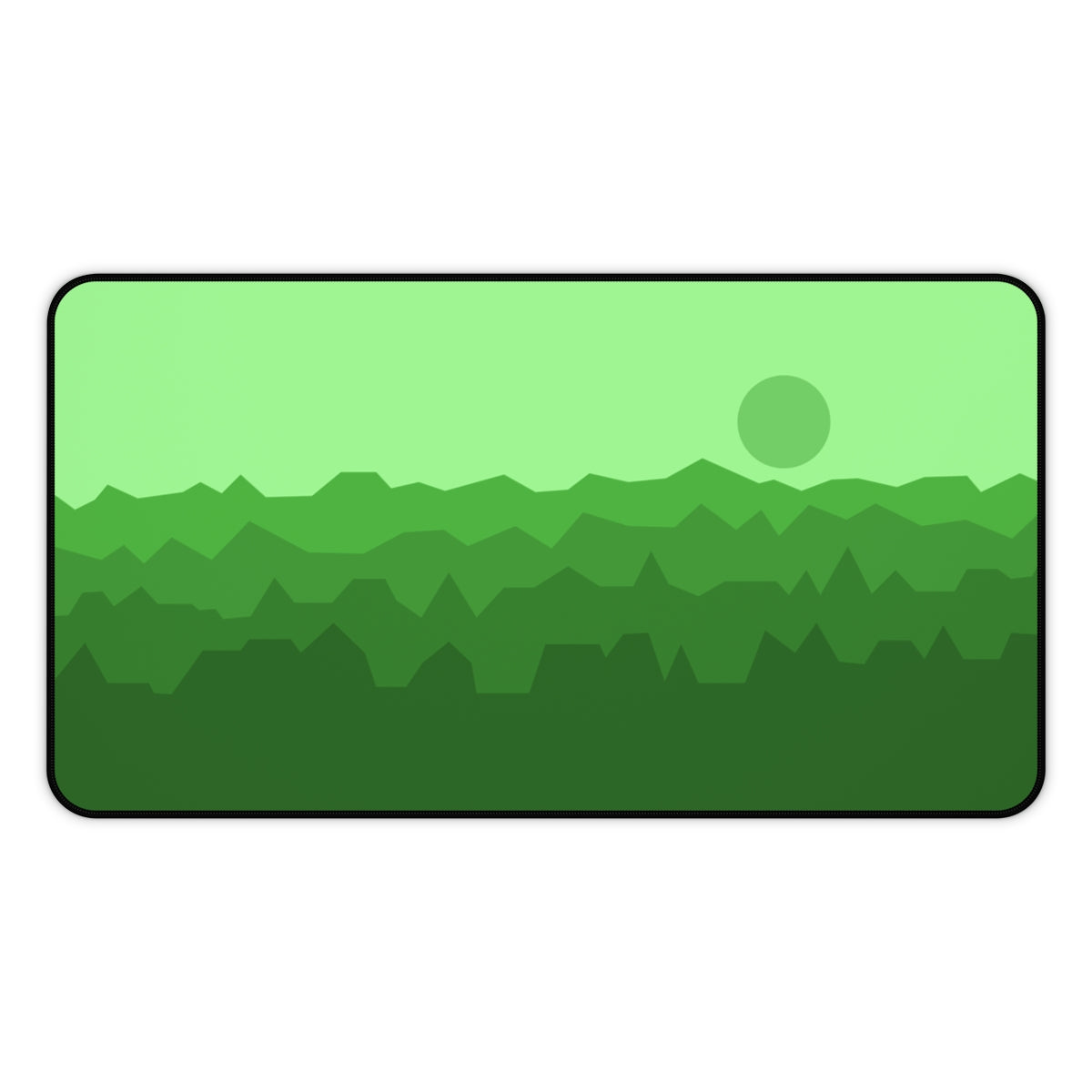 Green Abstract Mountains Desk Mat - Desk Cookies