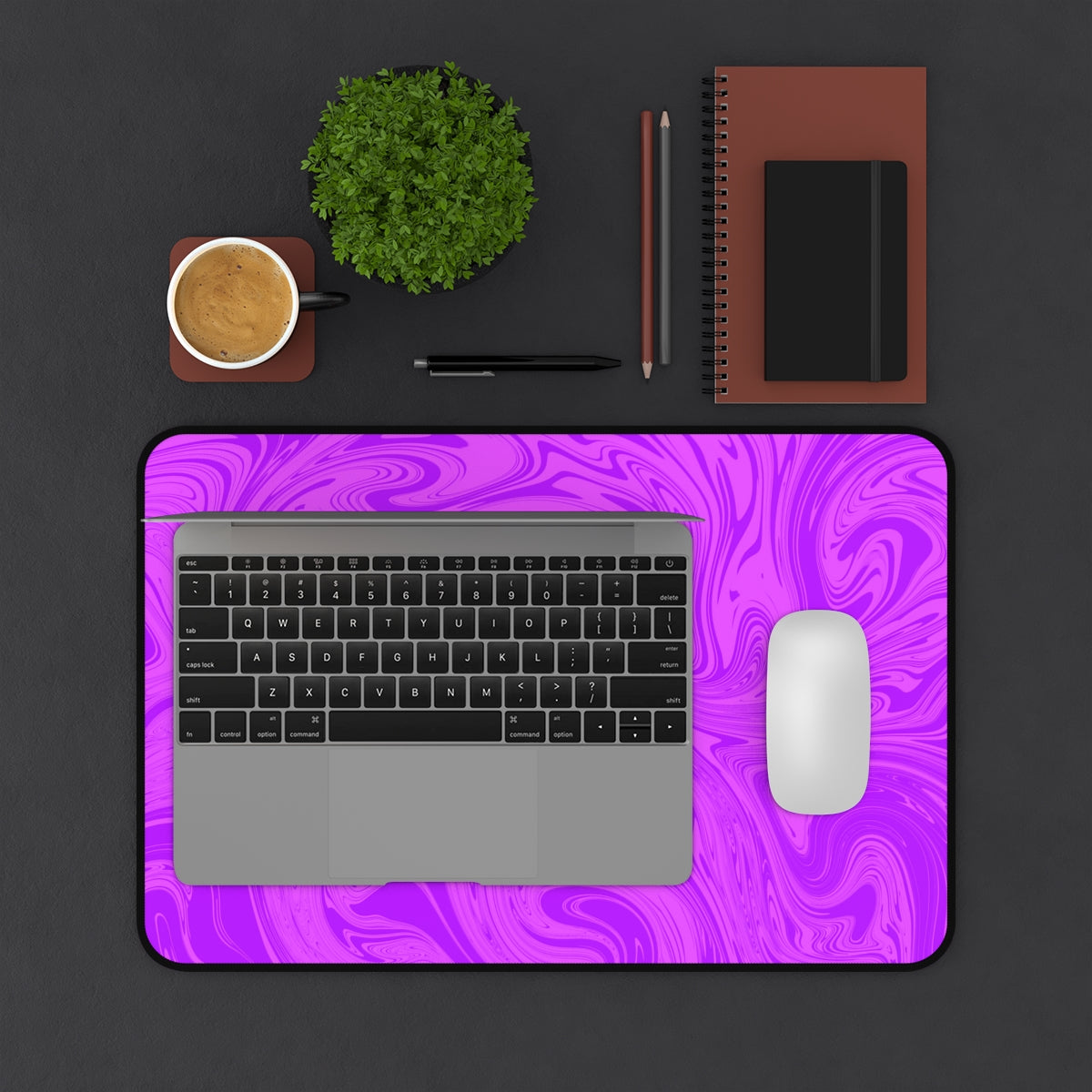 Purple Swirl Desk Mat - Desk Cookies