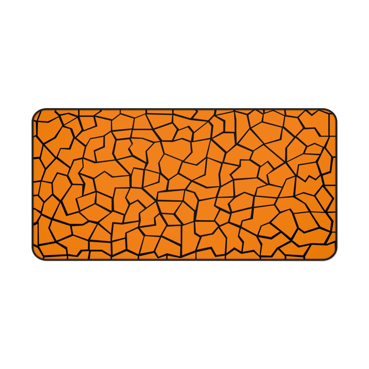 Orange & Black Giraffe Pattern Desk Mat - Desk Cookies