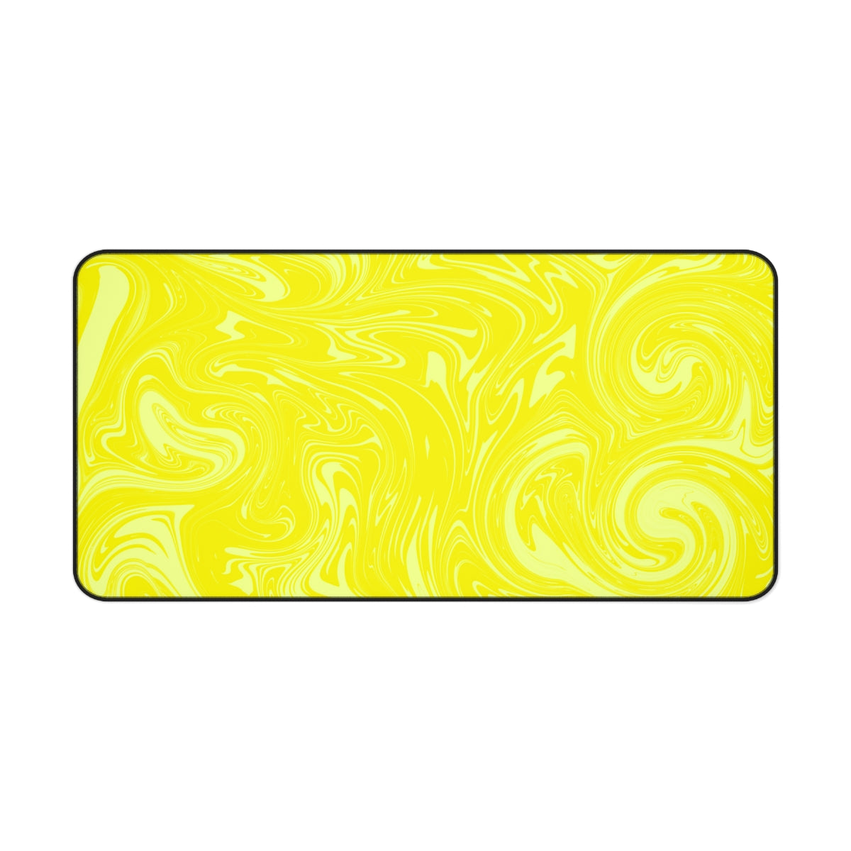 Yellow Swirl Desk Mat - Desk Cookies