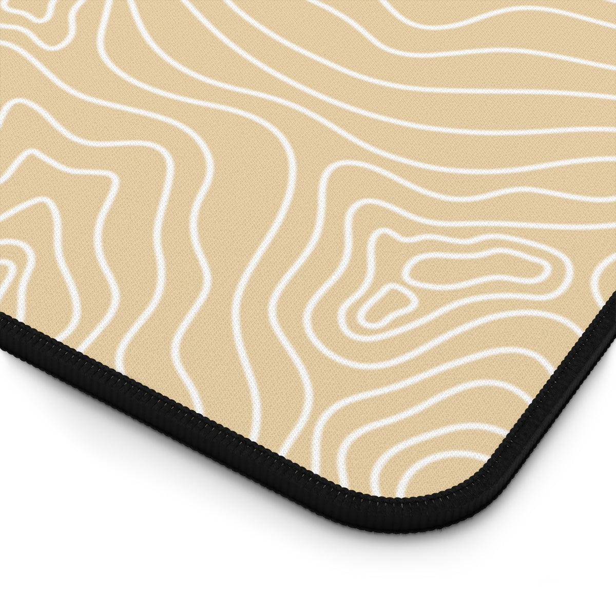 Beige Topographic Desk Mat - Desk Cookies