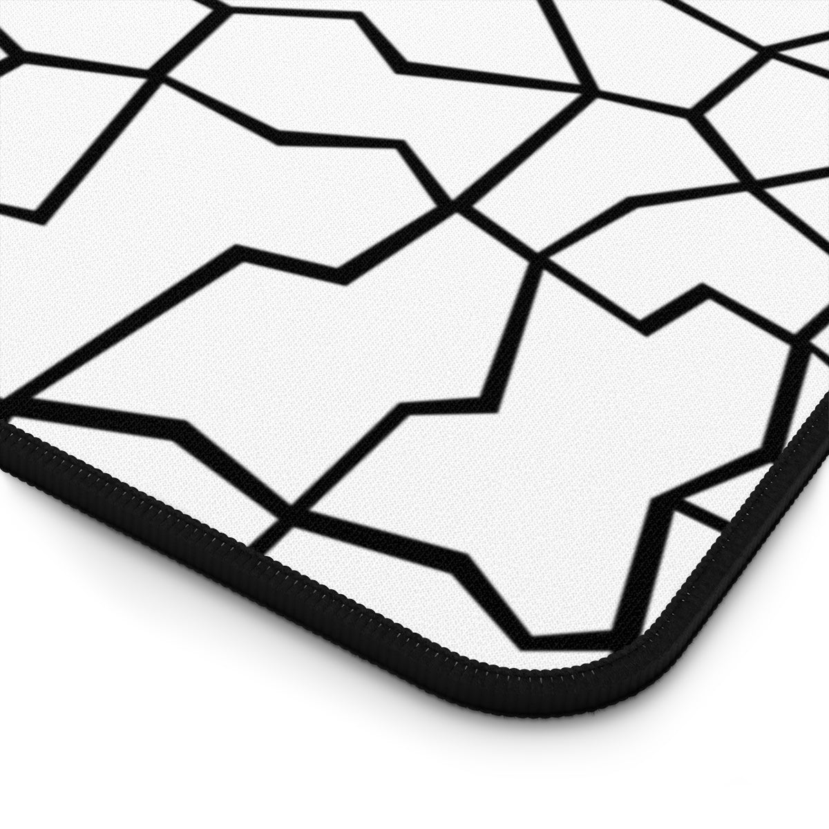 White & Black Giraffe Pattern Desk Mat - Desk Cookies