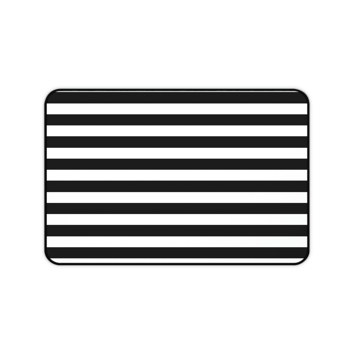 Black & White Striped Desk Mat - Desk Cookies