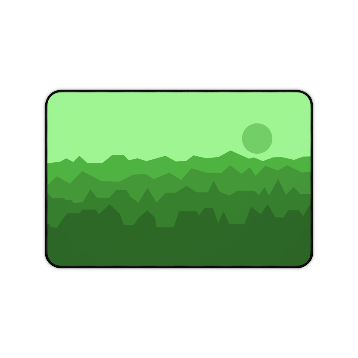 Green Abstract Mountains Desk Mat - Desk Cookies