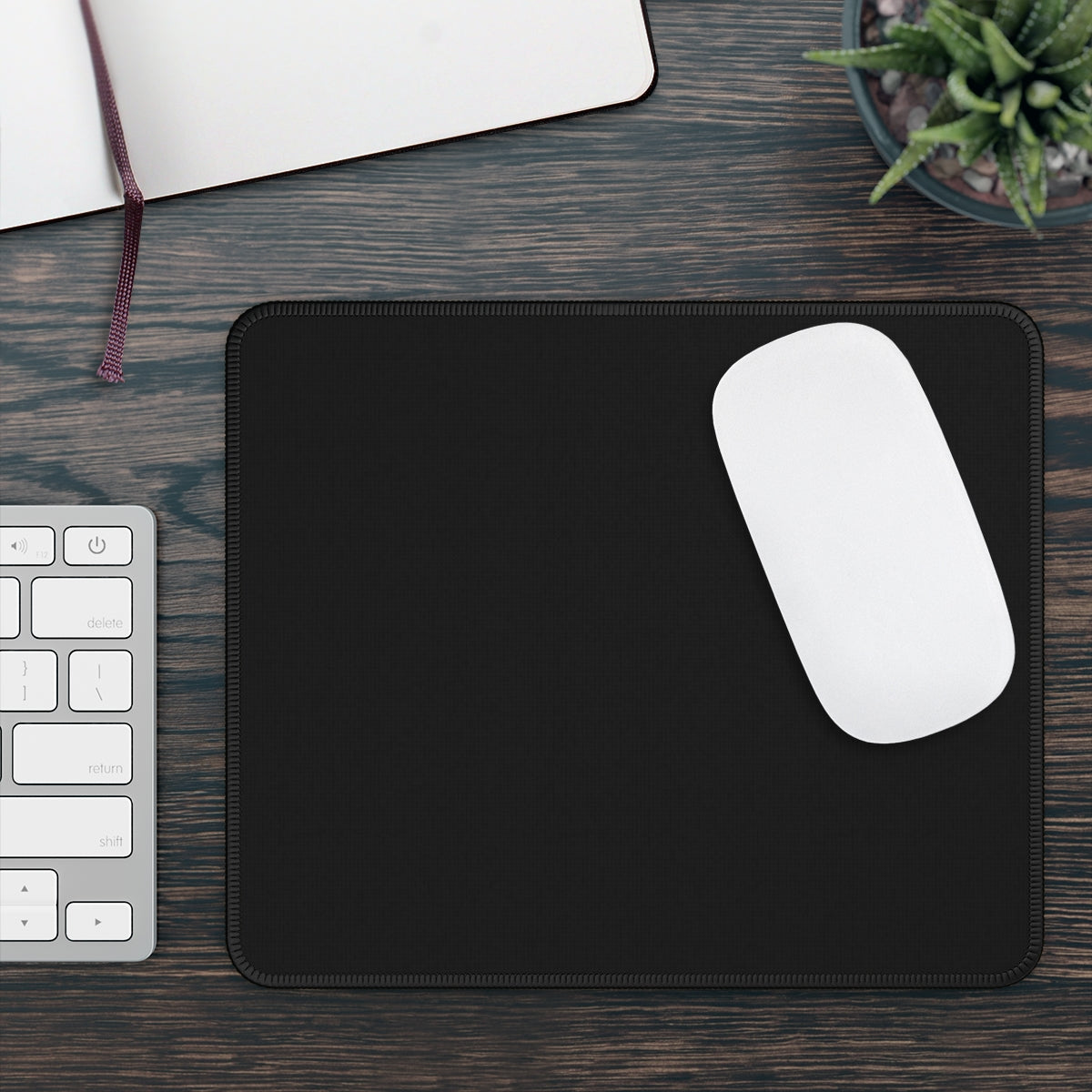 Black Gaming Mouse Pad - Desk Cookies
