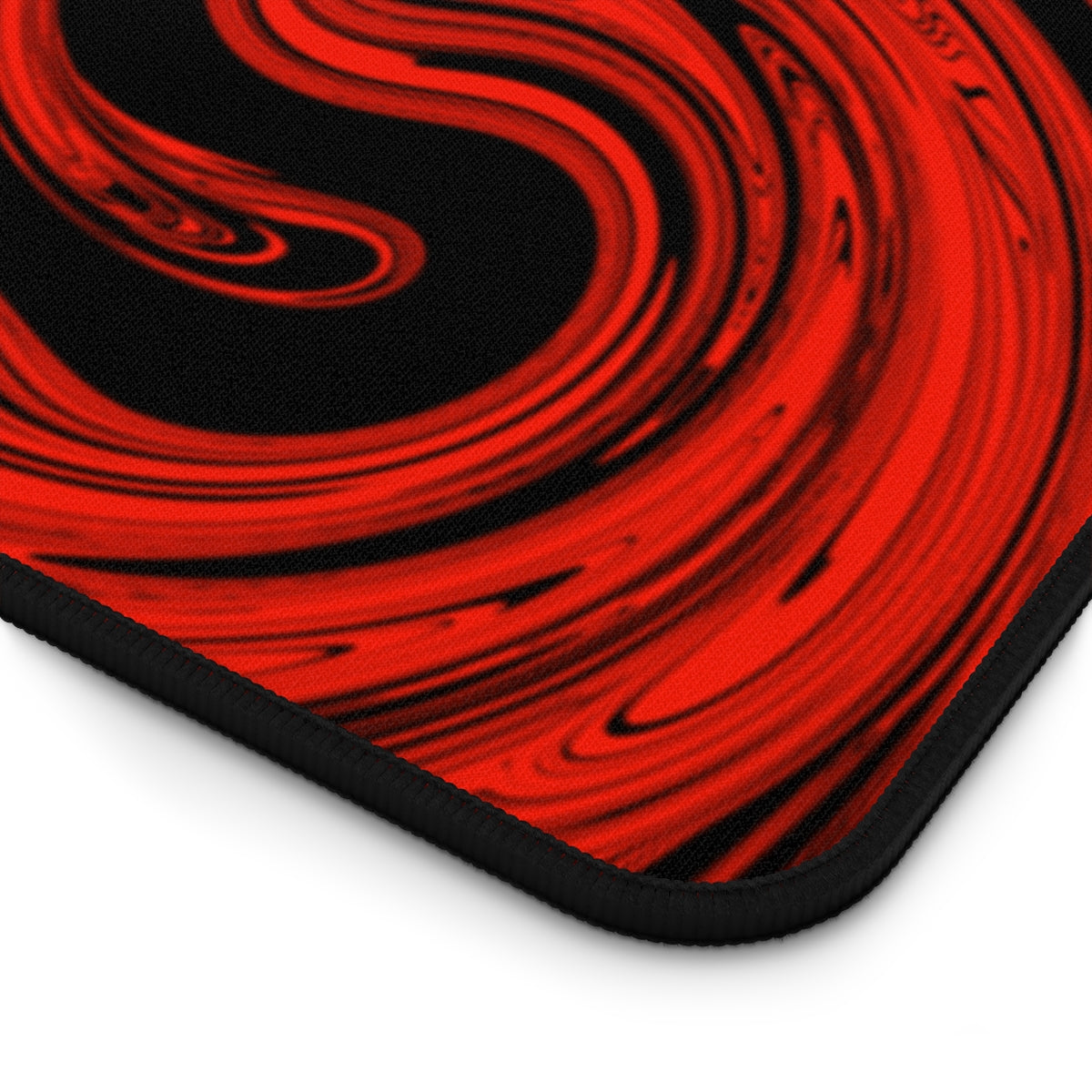 Black & Red Swirl Desk Mat - Desk Cookies