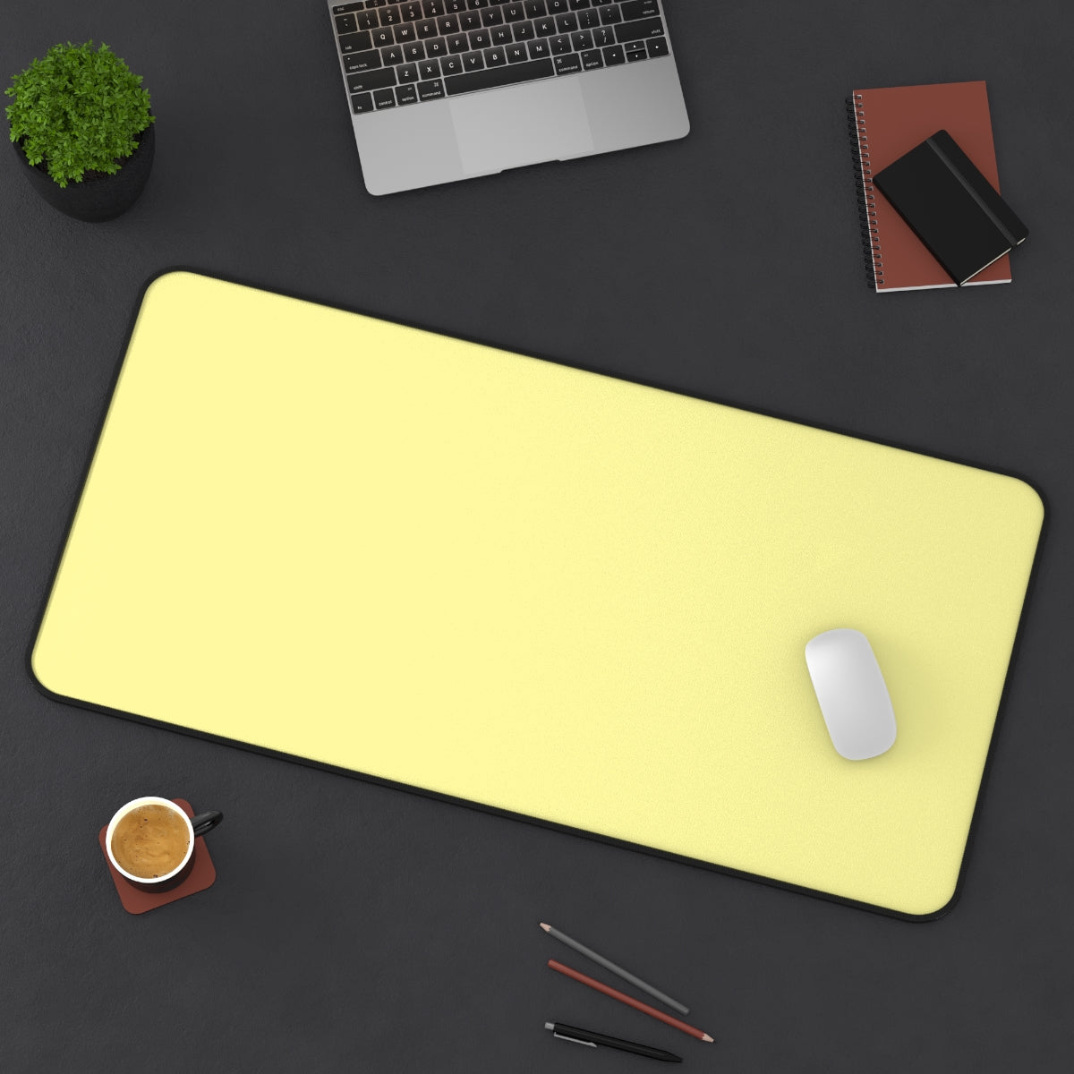 Pastel Yellow Desk Mat - Desk Cookies