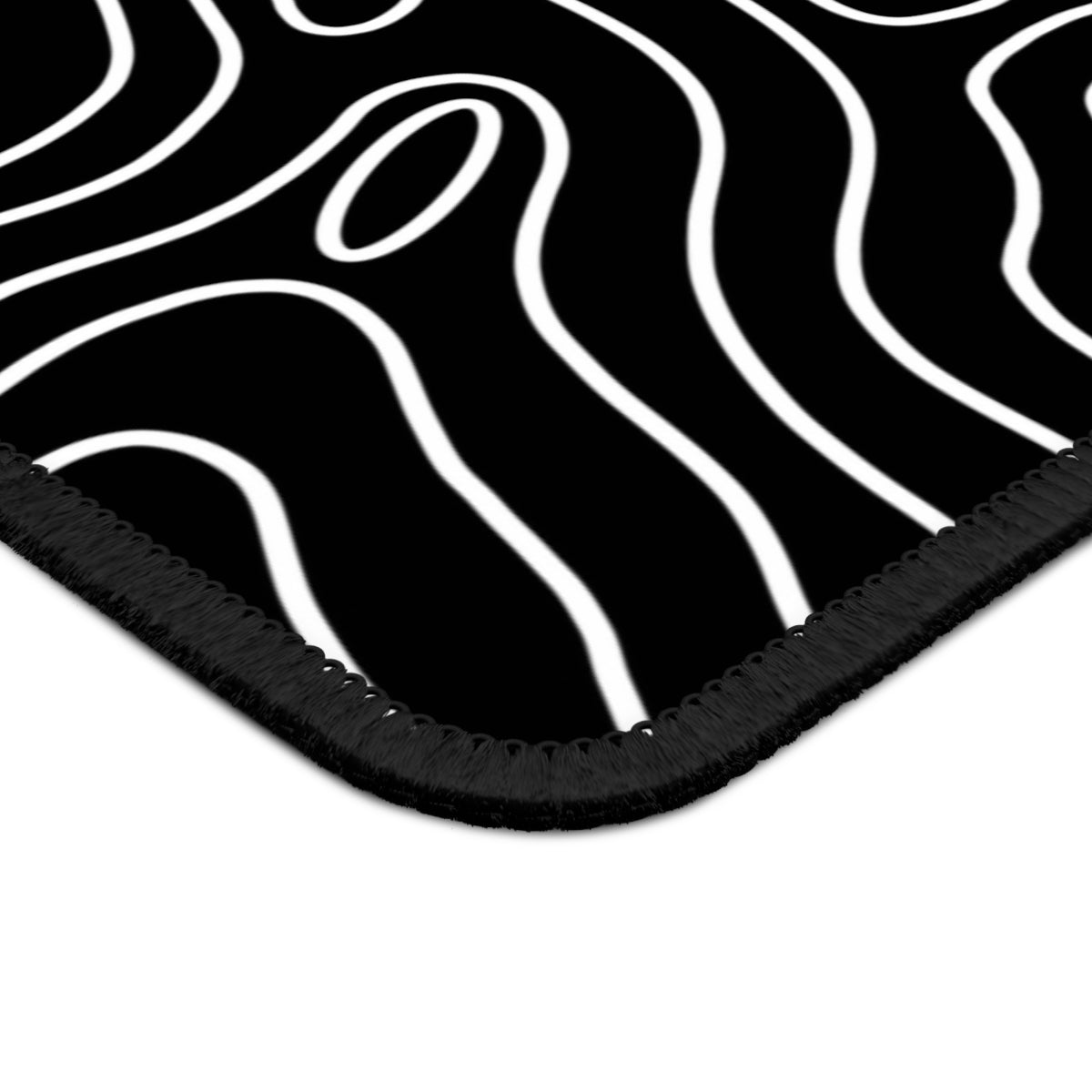 Black Topographic Gaming Mouse Pad - Desk Cookies