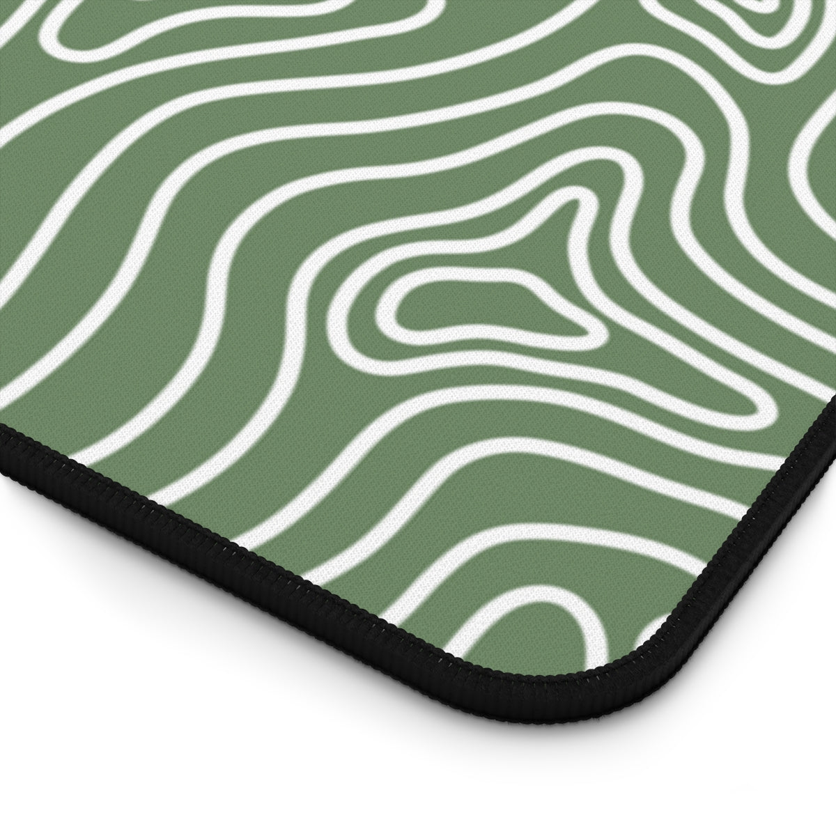 Sage Green Topographic Desk Mat - Desk Cookies