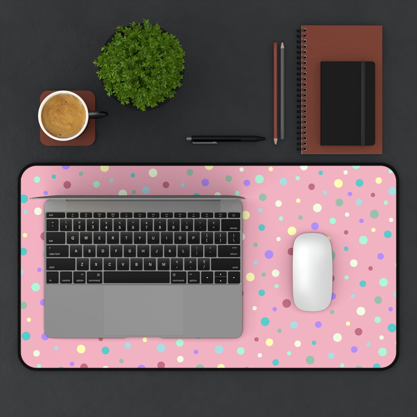 Colorful Dots Desk Mat - Desk Cookies