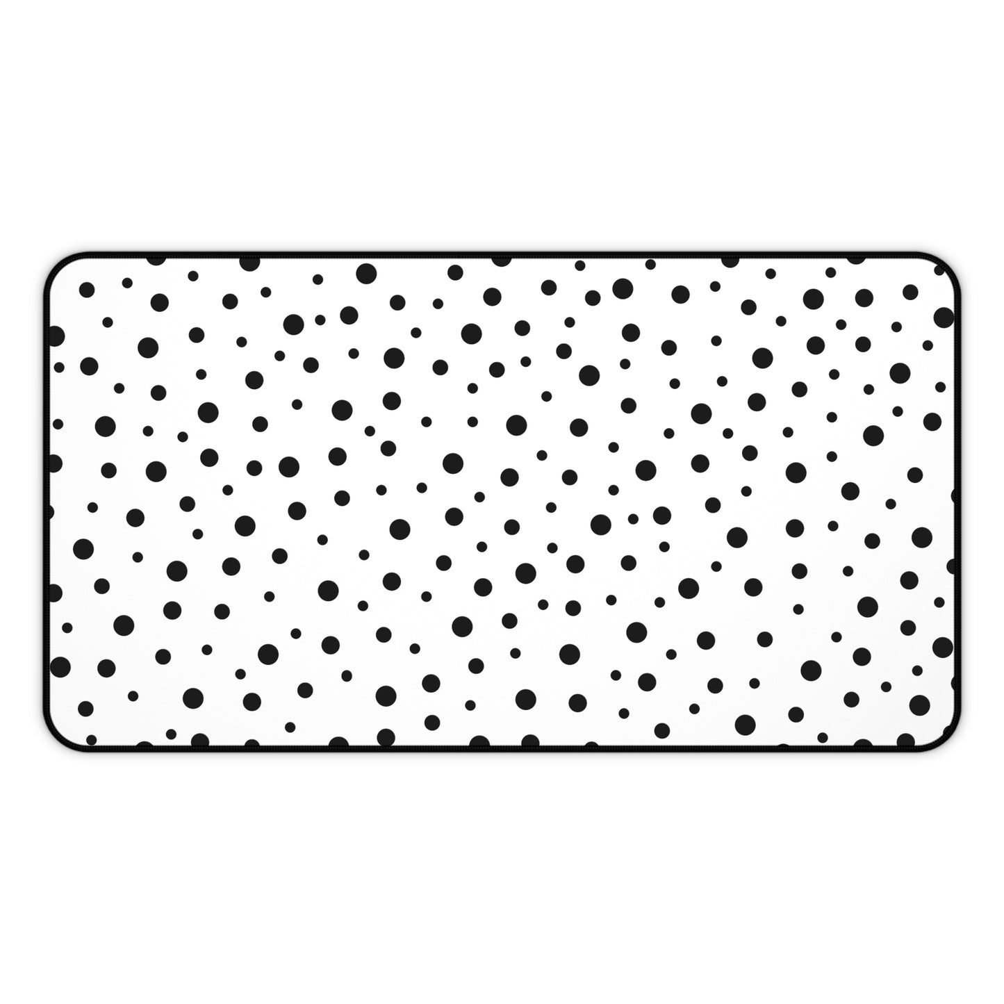 Black Dots & White Desk Mat - Desk Cookies