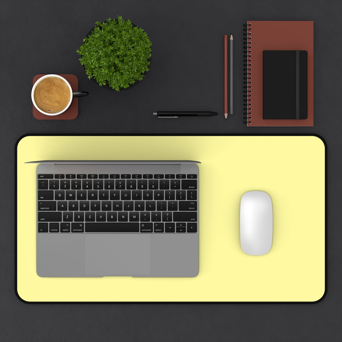 Pastel Yellow Desk Mat - Desk Cookies