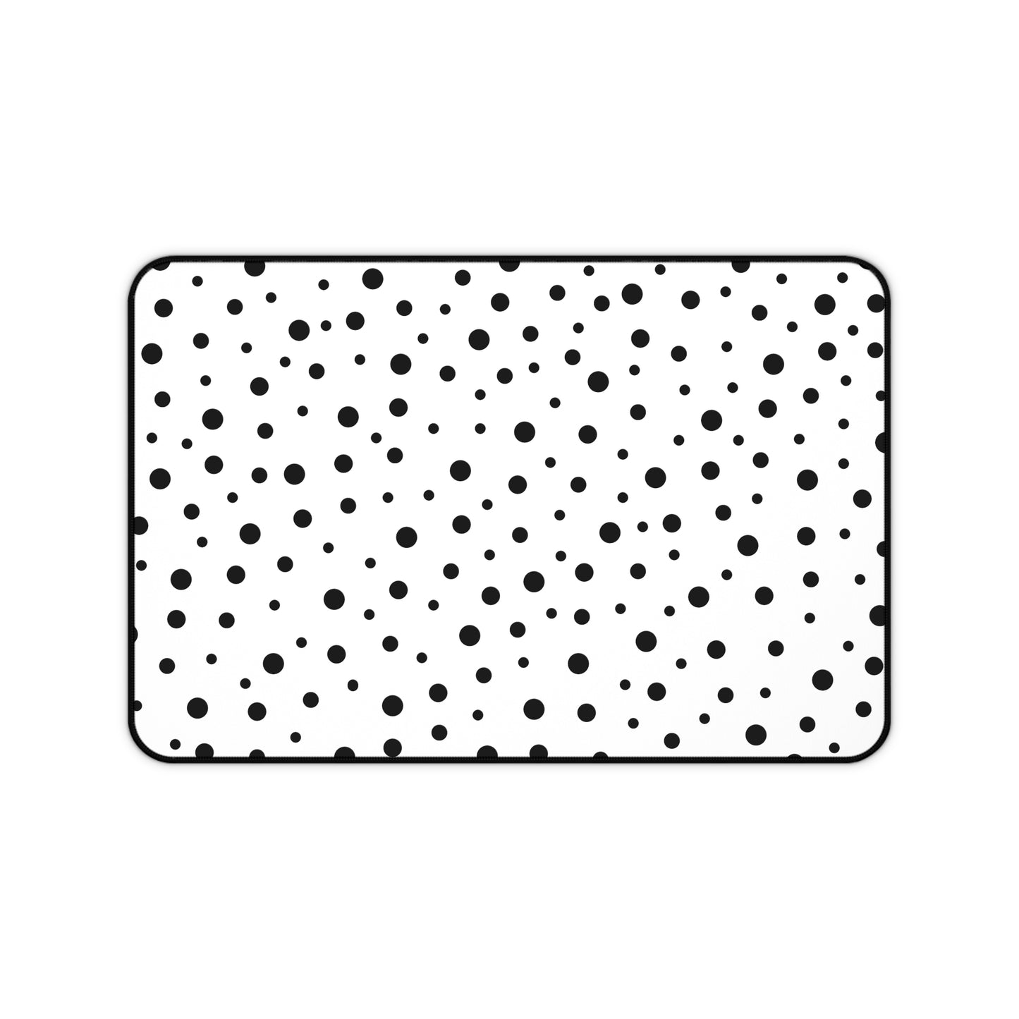 Black Dots & White Desk Mat - Desk Cookies