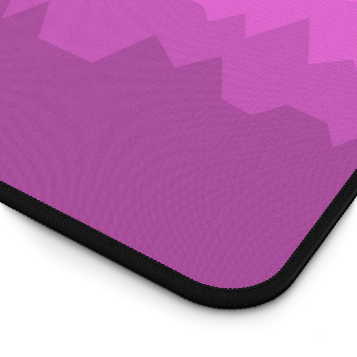 Pink & Blue Abstract Mountains Desk Mat - Desk Cookies