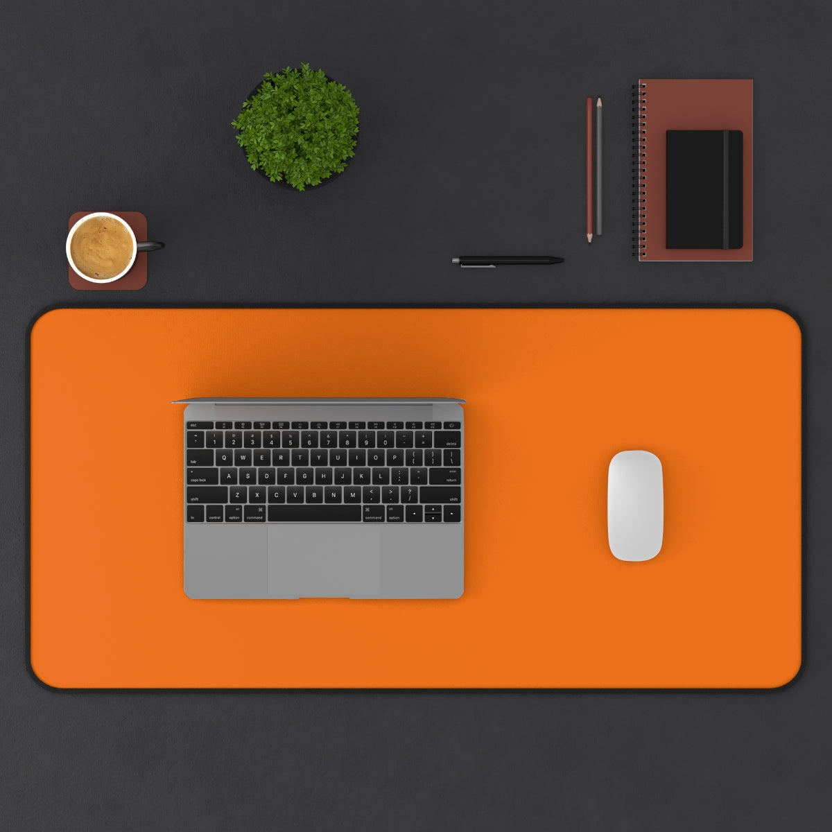 Orange Desk Mat - Desk Cookies
