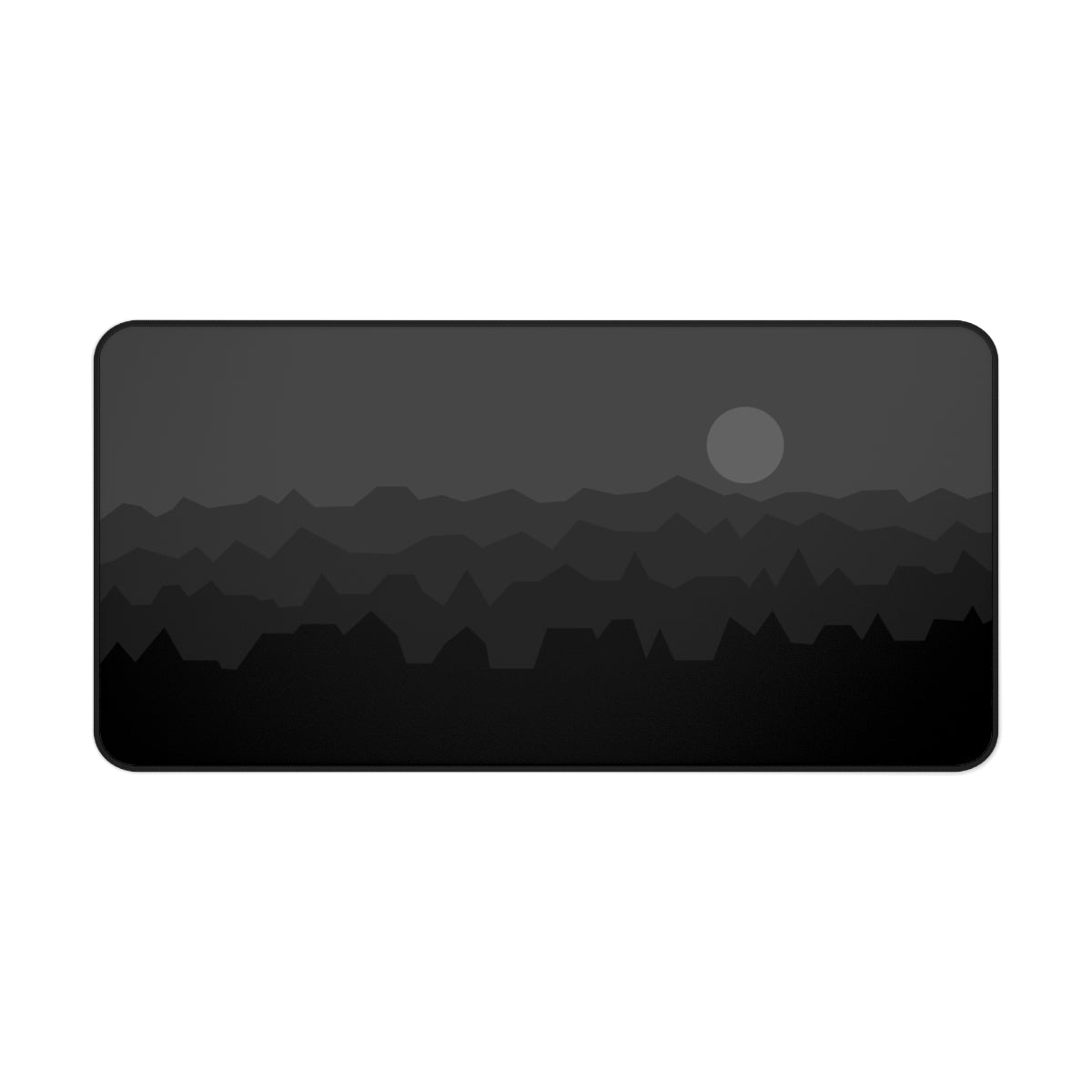 Black & Gray Abstract Mountains Desk Mat - Desk Cookies