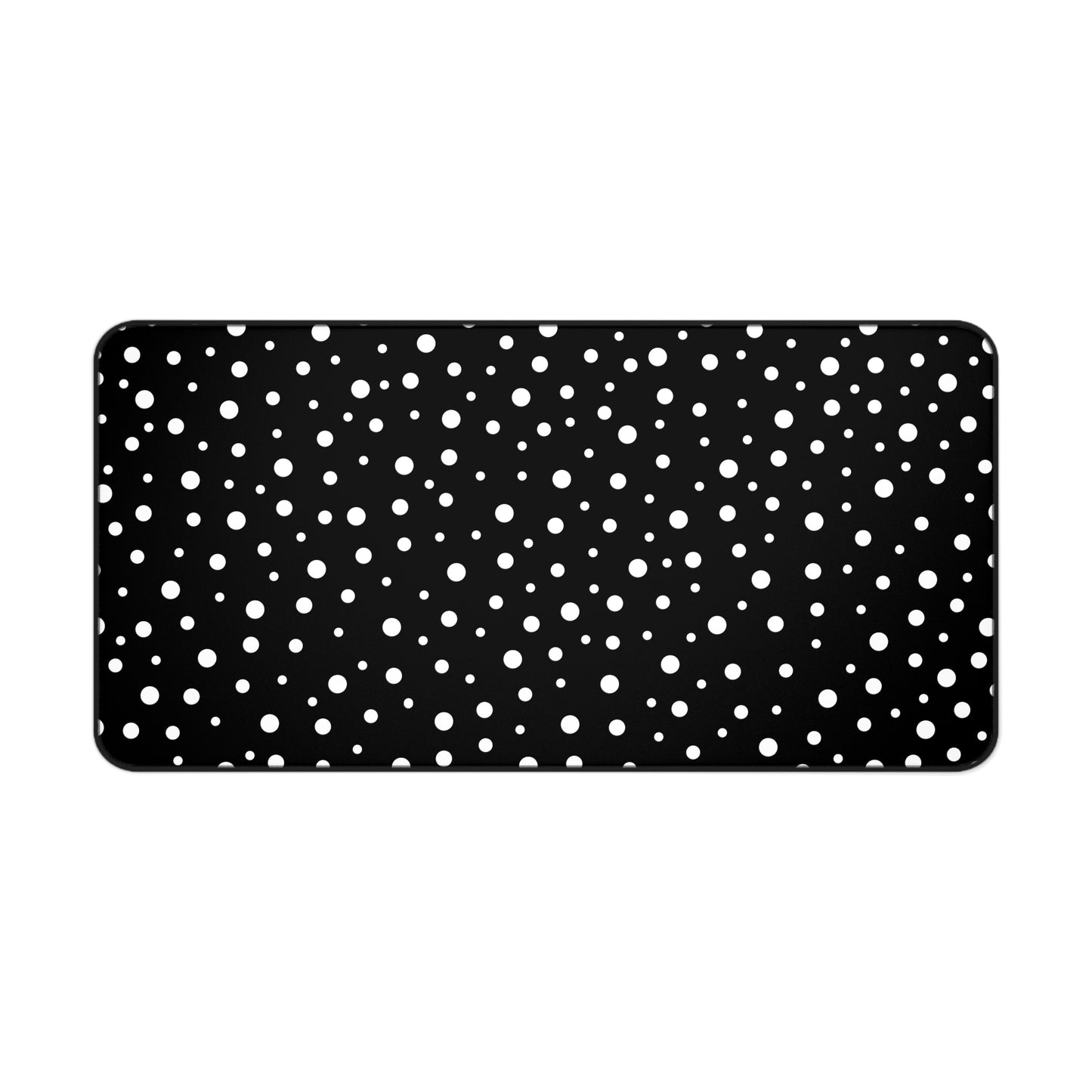 White Dots & Black Desk Mat - Desk Cookies