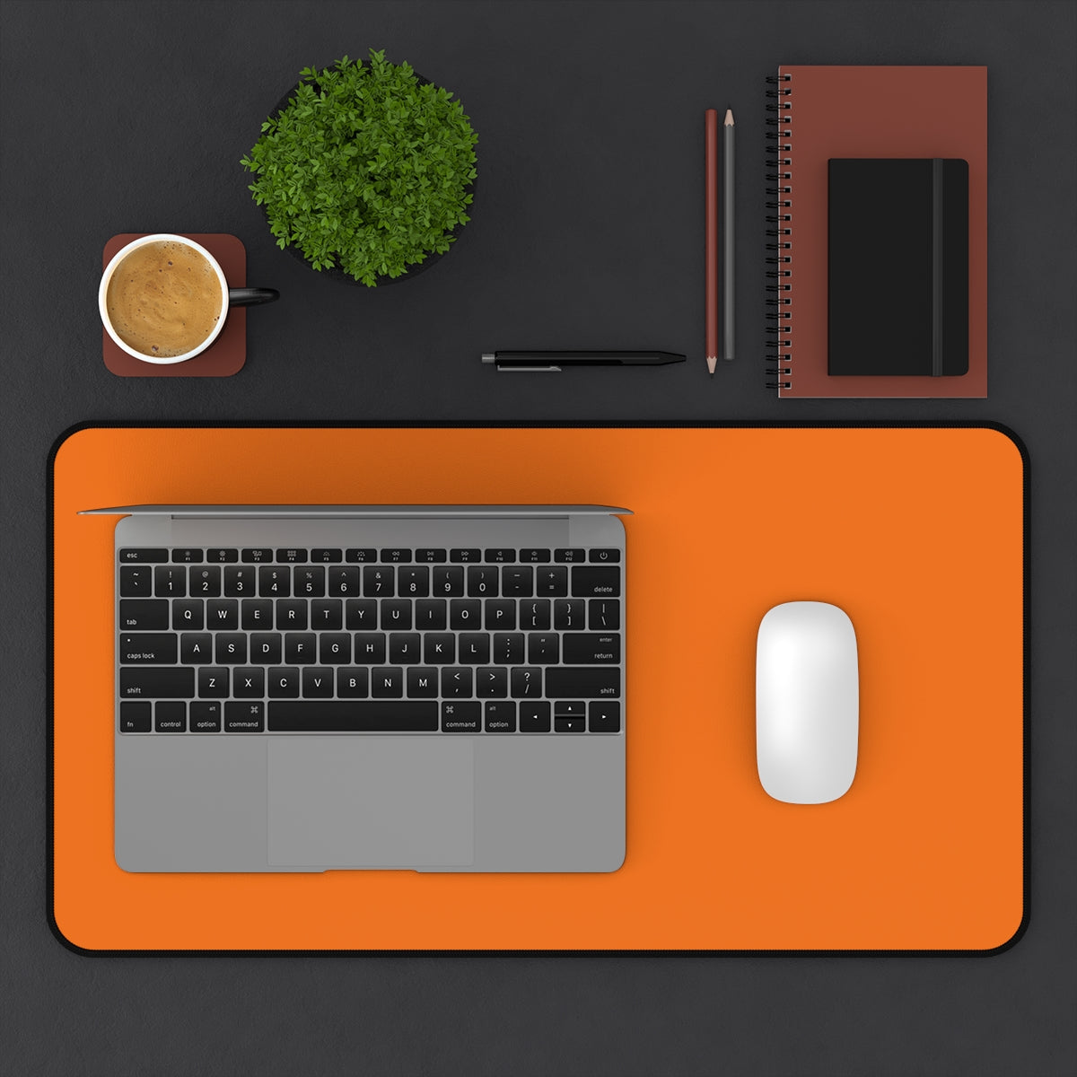 Orange Desk Mat - Desk Cookies