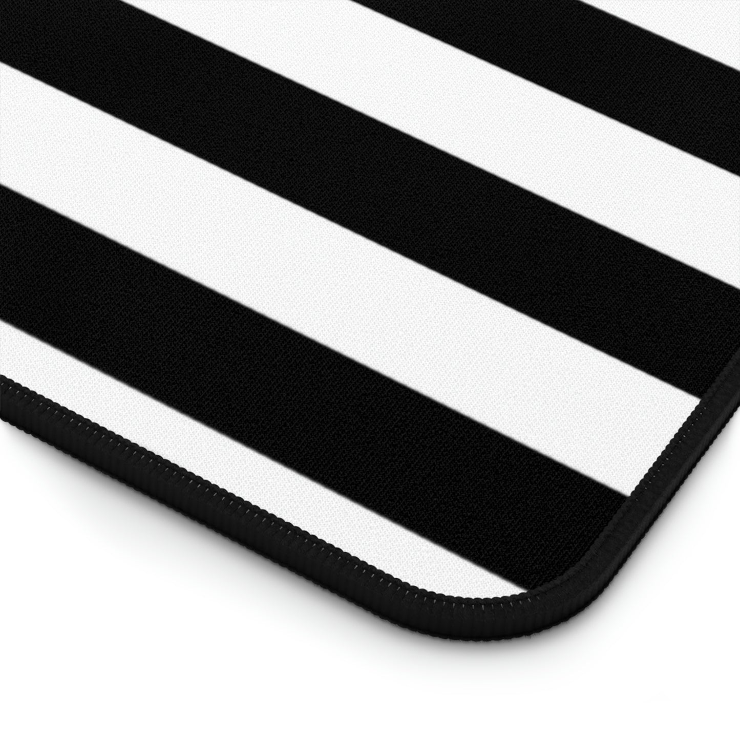 Black & White Striped Desk Mat - Desk Cookies
