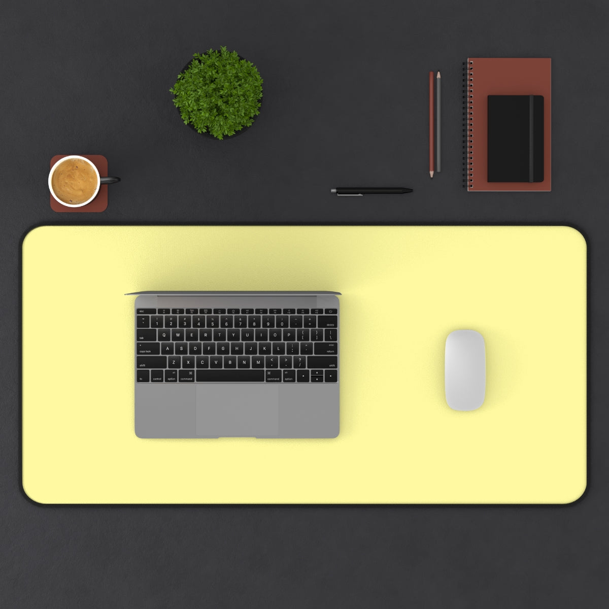 Pastel Yellow Desk Mat - Desk Cookies