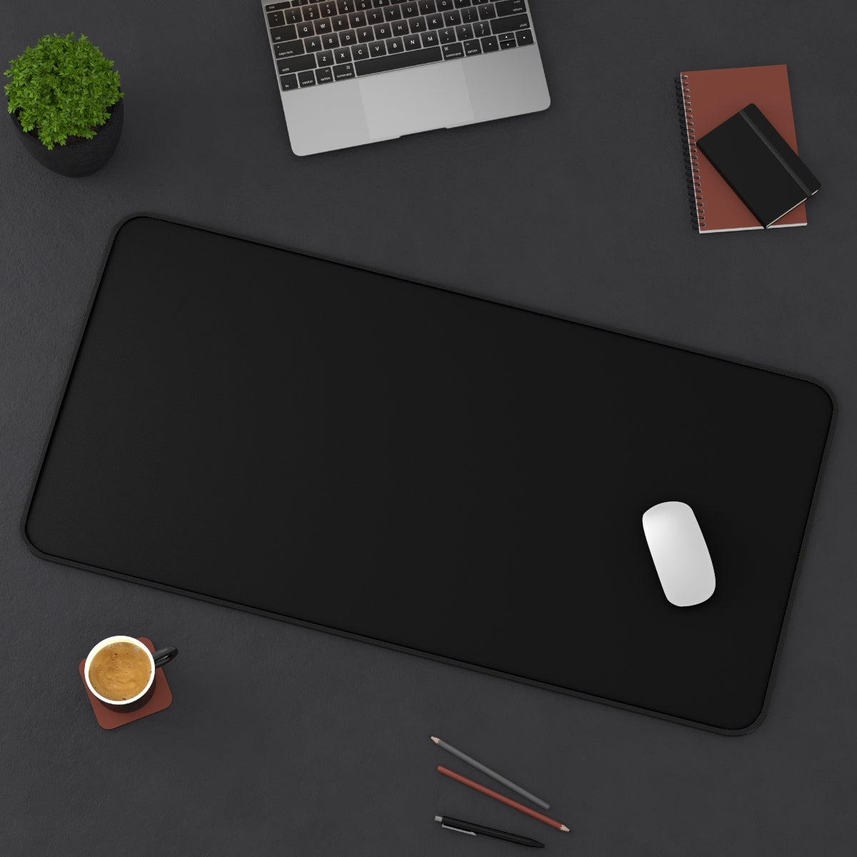 Black Desk Mat - Desk Cookies