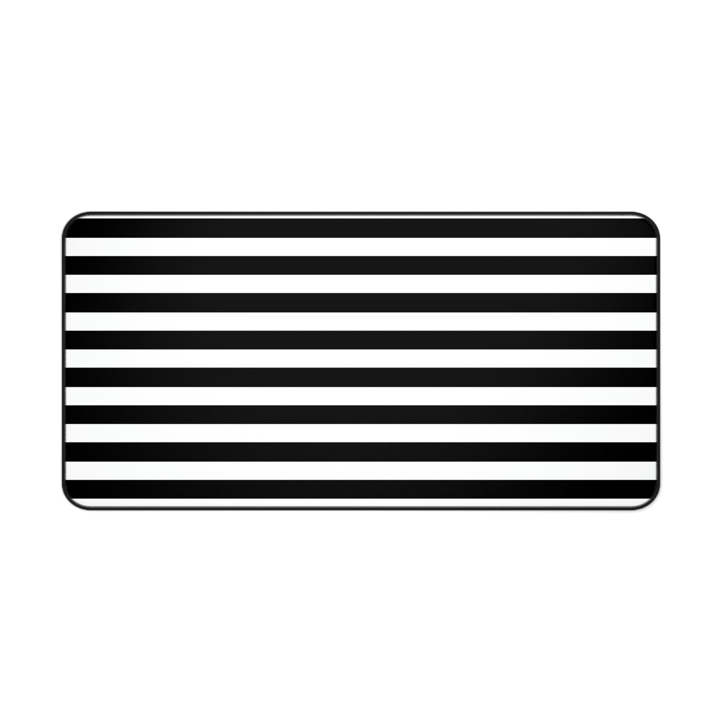 Black & White Striped Desk Mat - Desk Cookies