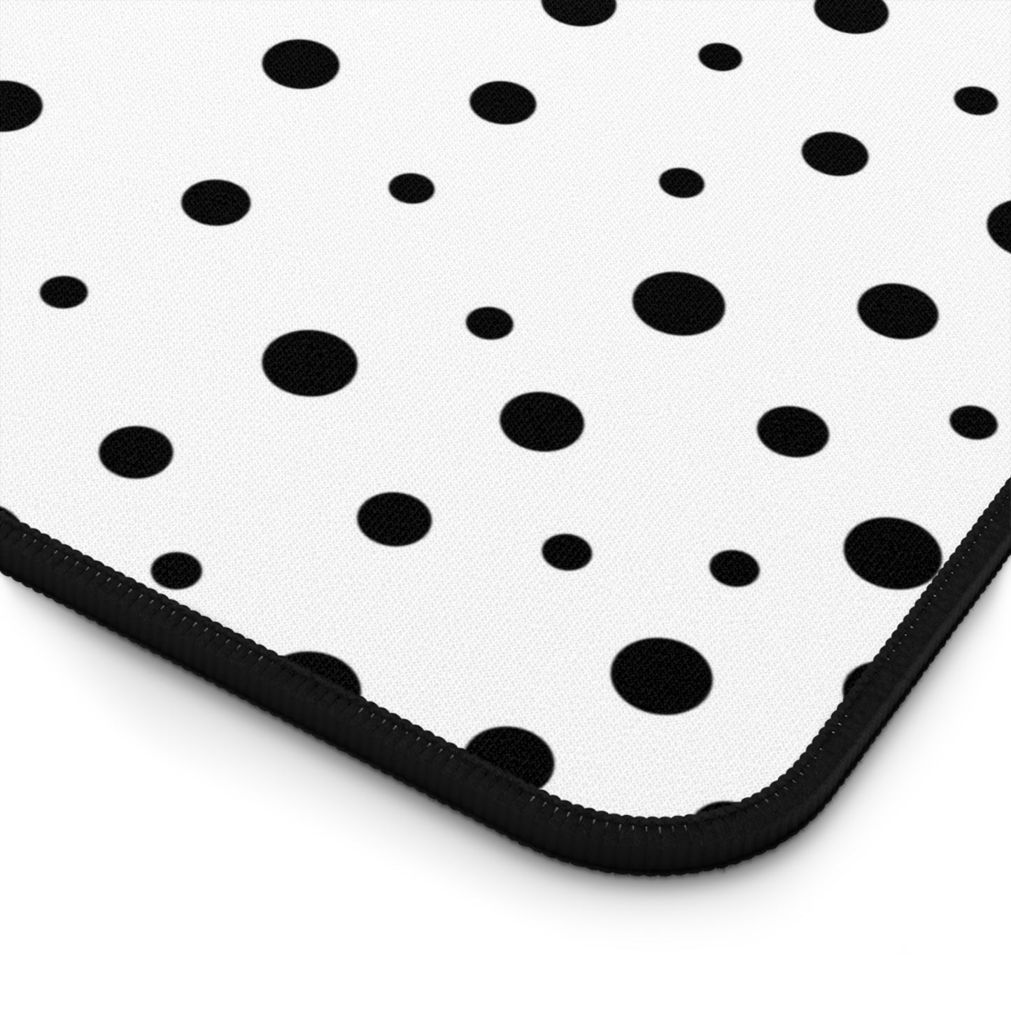 Black Dots & White Desk Mat - Desk Cookies