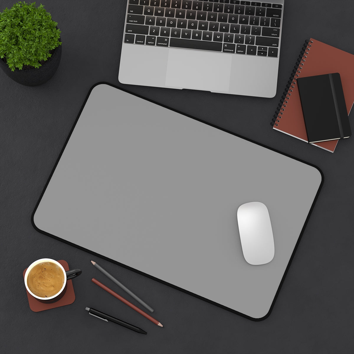 Gray Desk Mat - Desk Cookies
