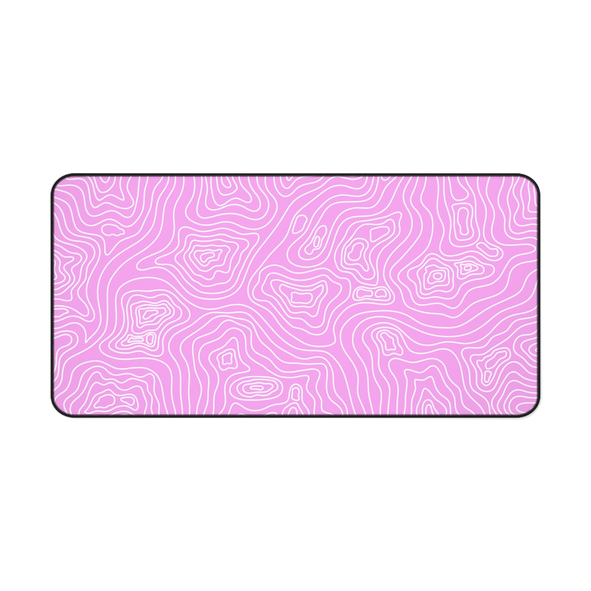 Pink Topographic Desk Mat - Desk Cookies