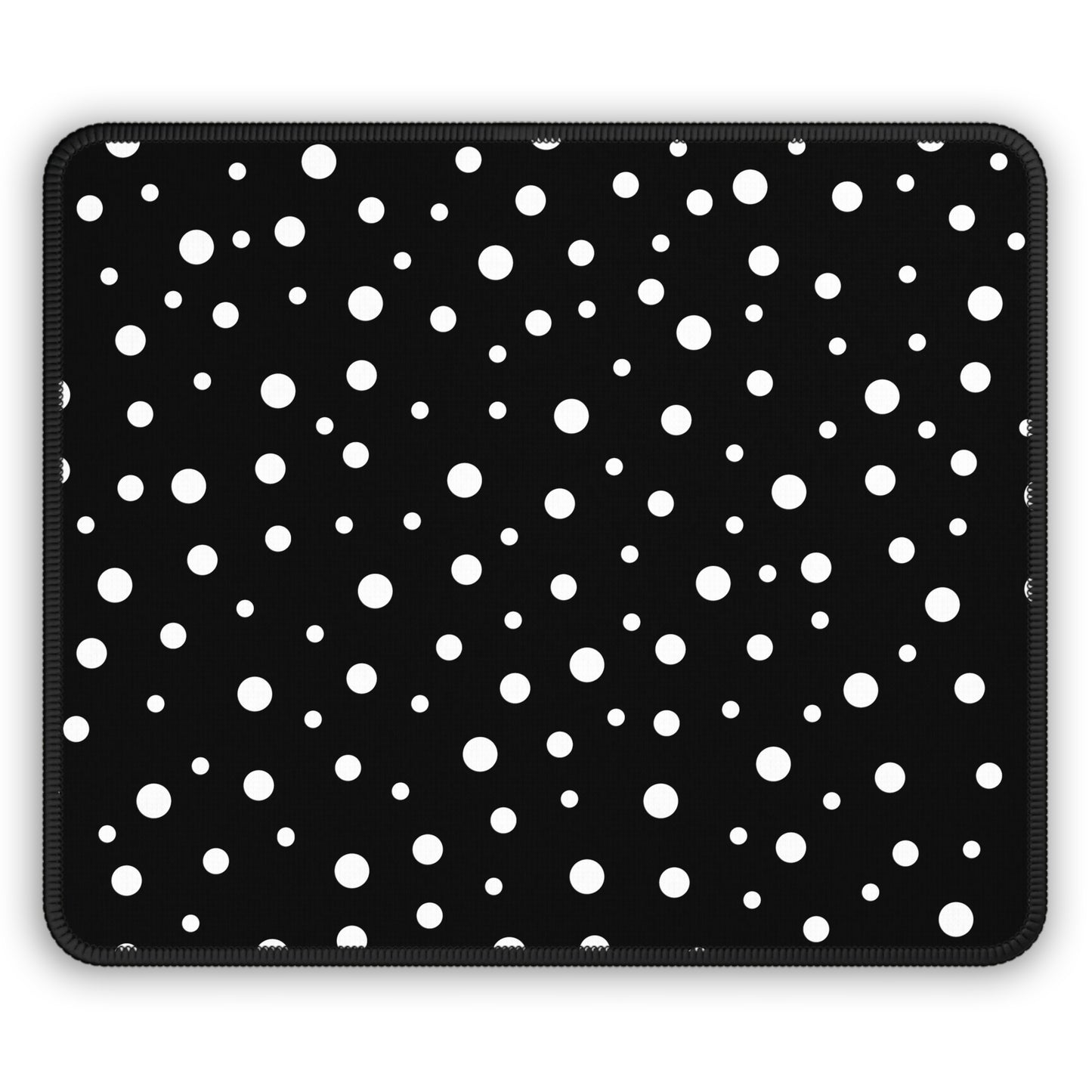 White Dots & Black Gaming Mouse Pad - Desk Cookies