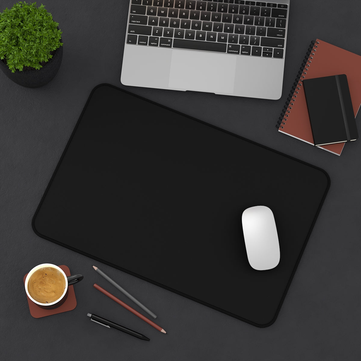 Black Desk Mat - Desk Cookies
