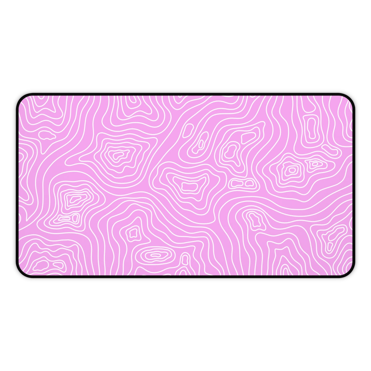 Pink Topographic Desk Mat - Desk Cookies