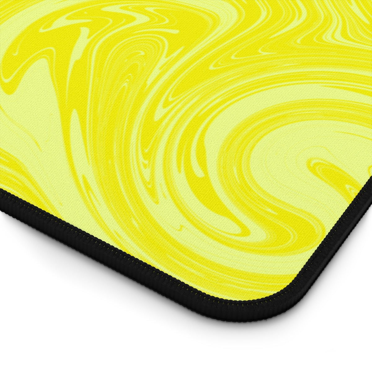 Yellow Swirl Desk Mat - Desk Cookies
