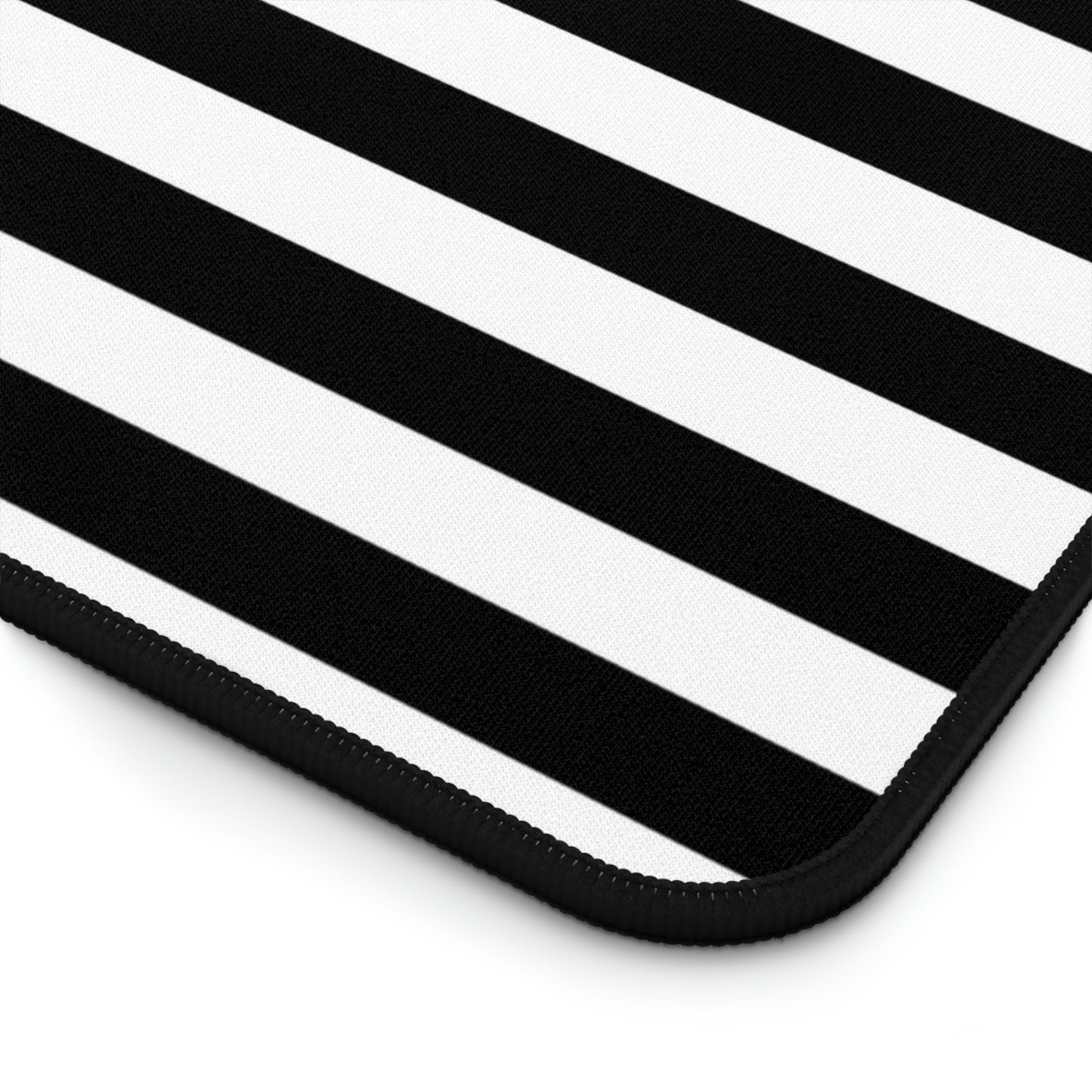 Black & White Striped Desk Mat - Desk Cookies
