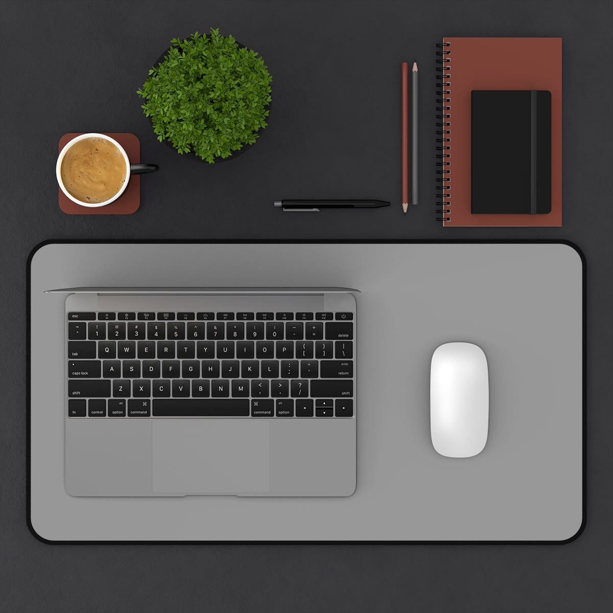 Gray Desk Mat - Desk Cookies