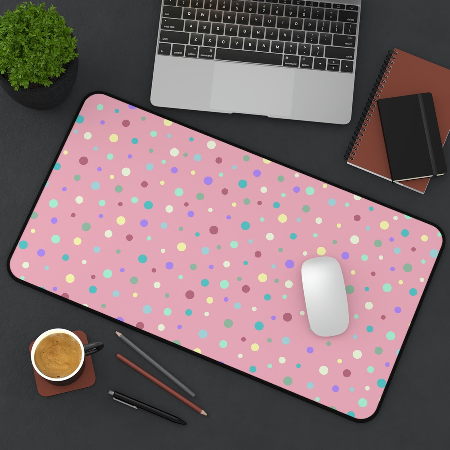 Colorful Dots Desk Mat - Desk Cookies