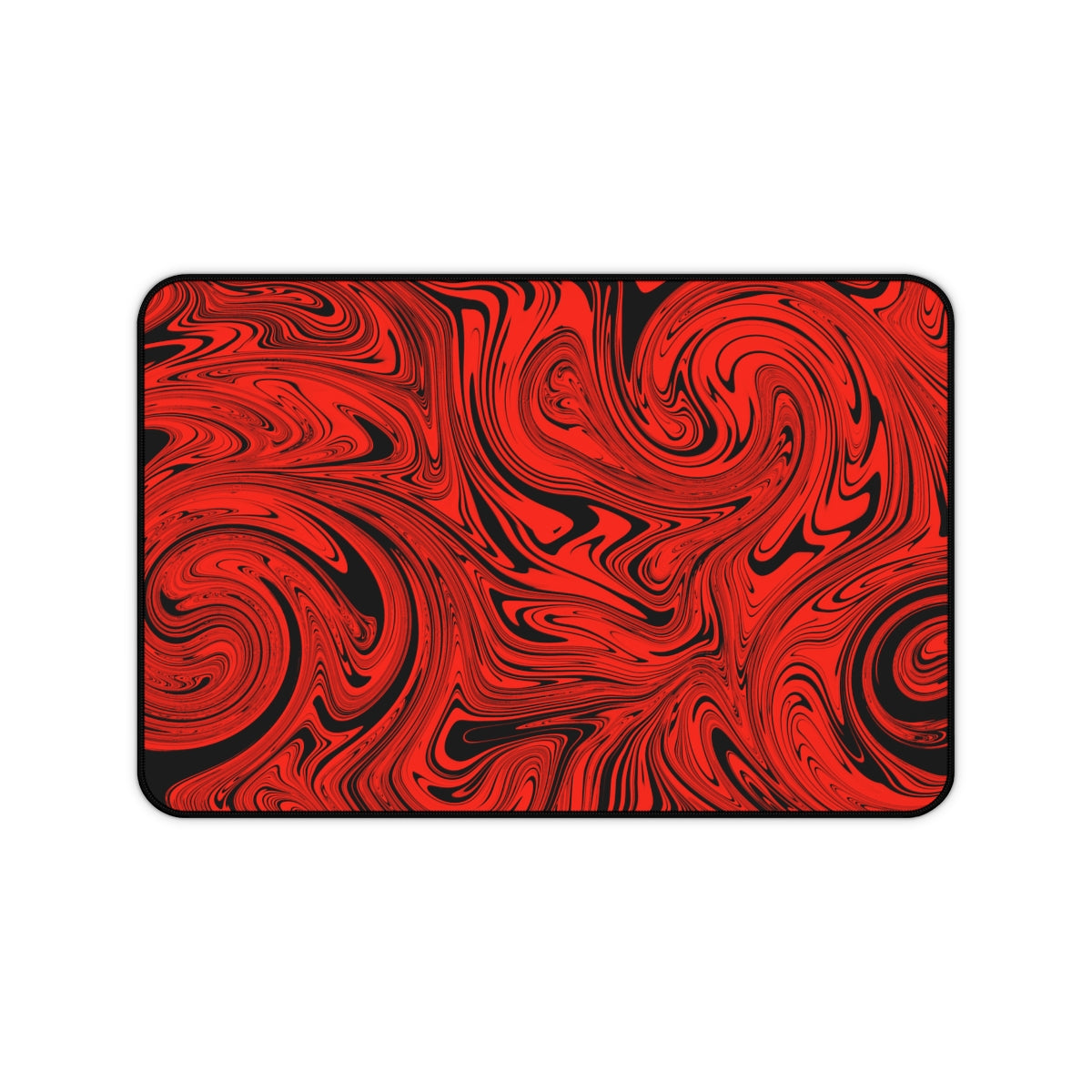 Black & Red Swirl Desk Mat - Desk Cookies
