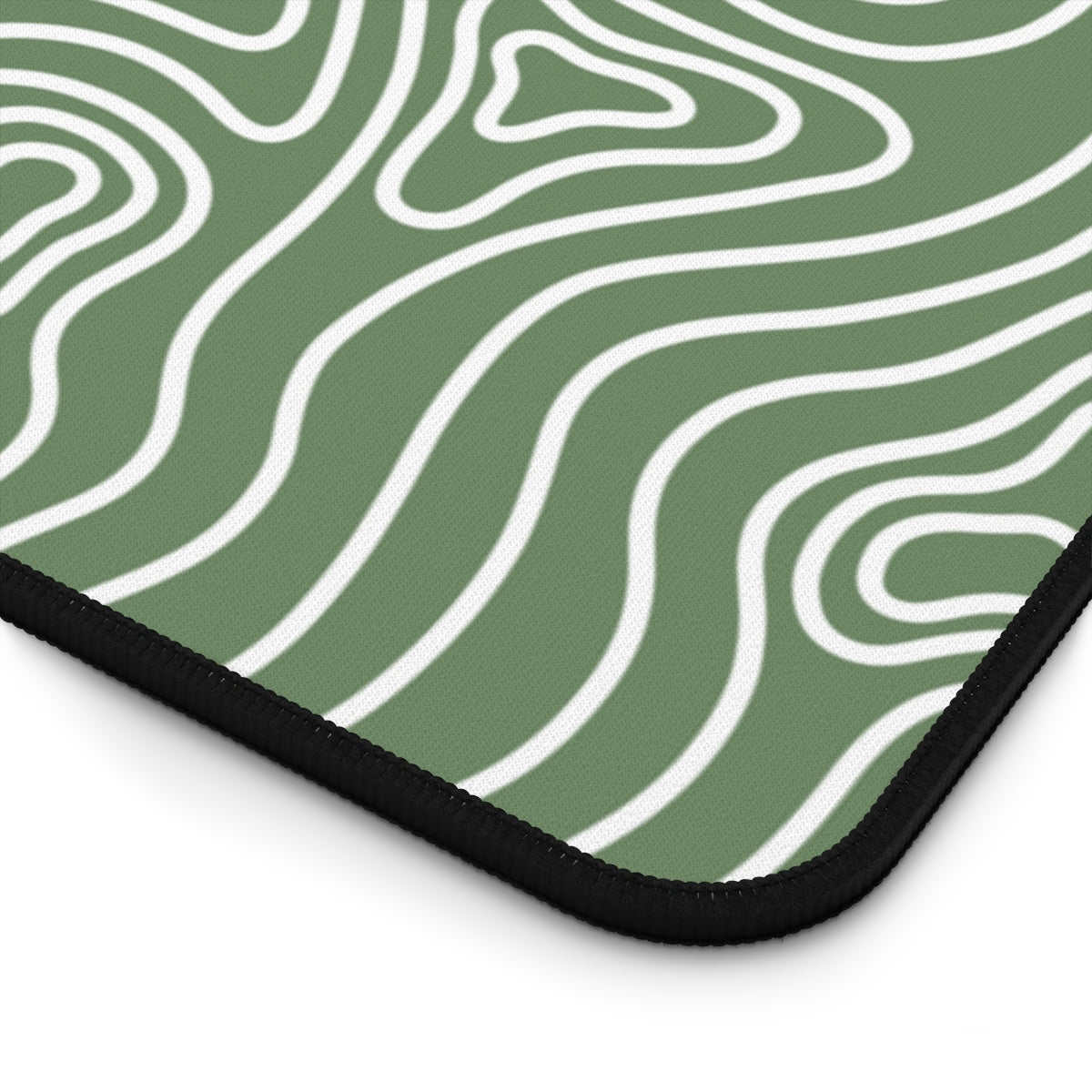 Sage Green Topographic Desk Mat - Desk Cookies