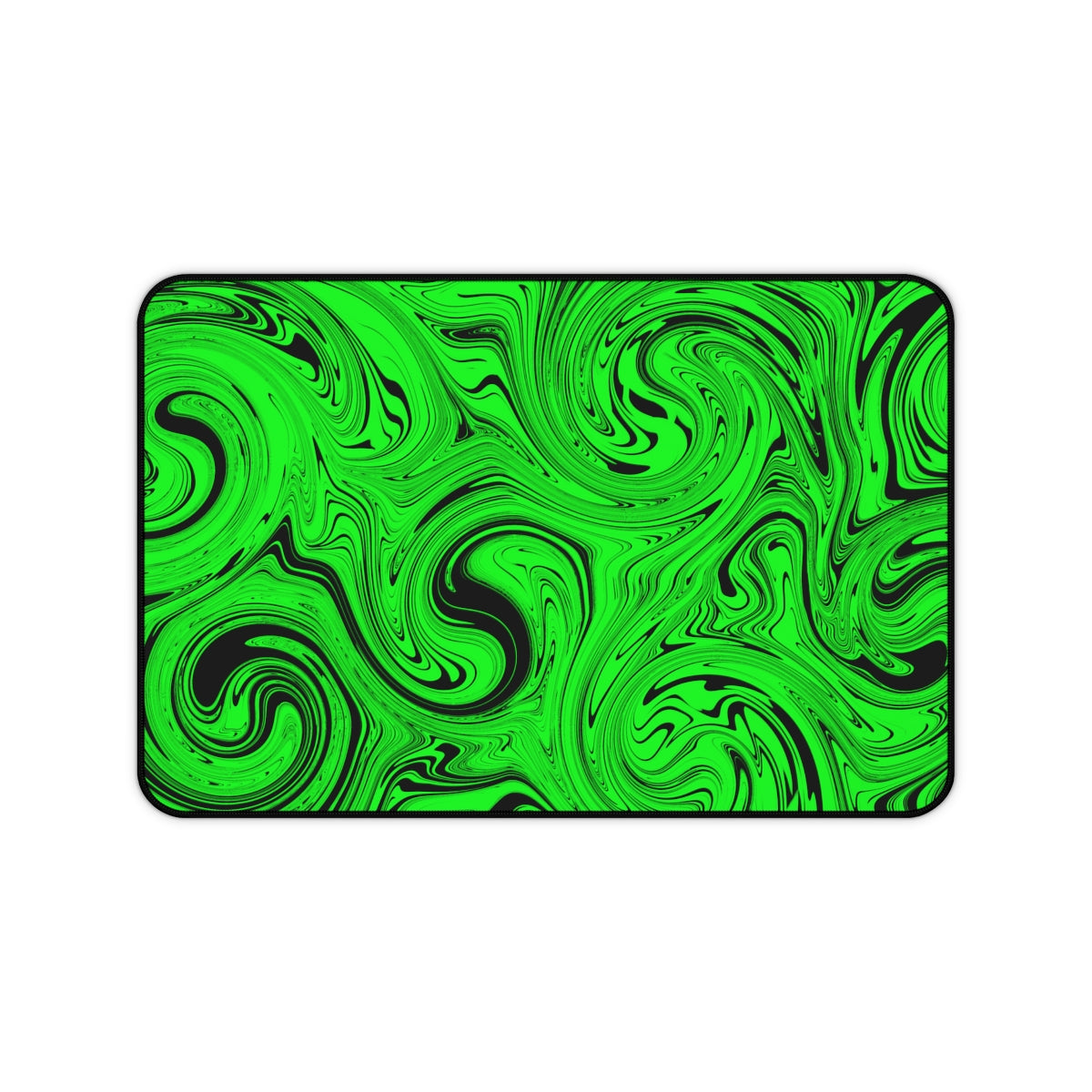 Green & Black Swirl Desk Mat - Desk Cookies
