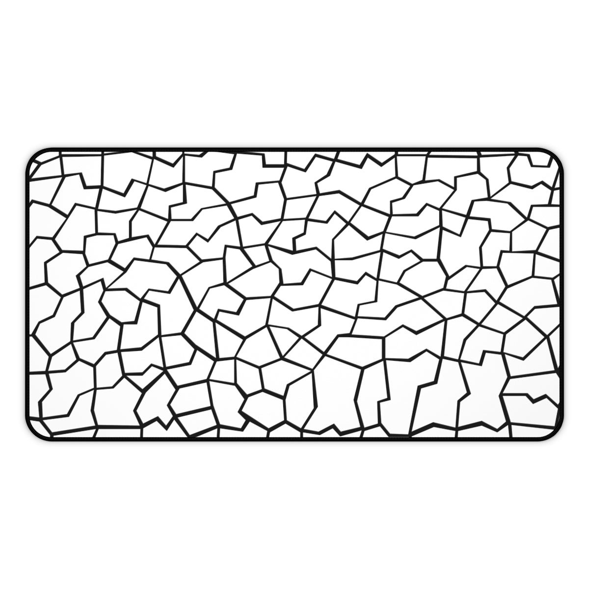 White & Black Giraffe Pattern Desk Mat - Desk Cookies