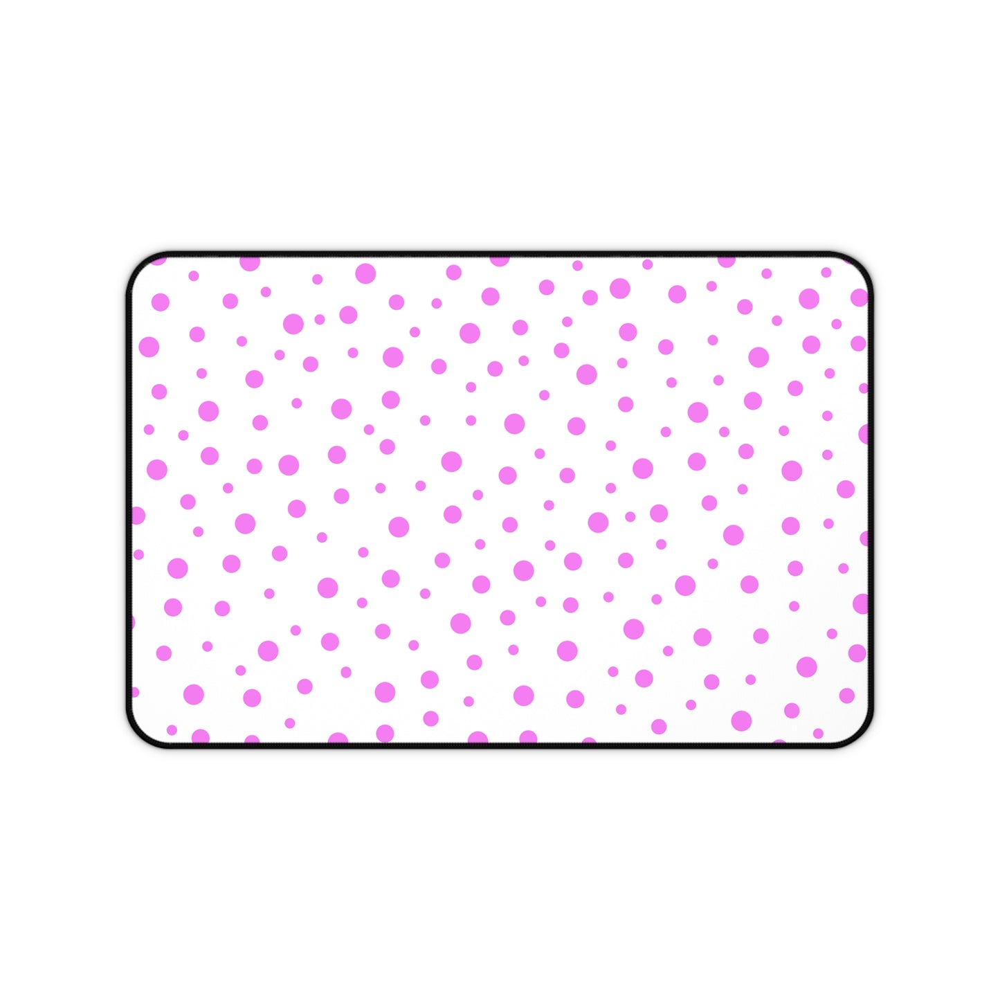 Pink Dots & White Desk Mat - Desk Cookies