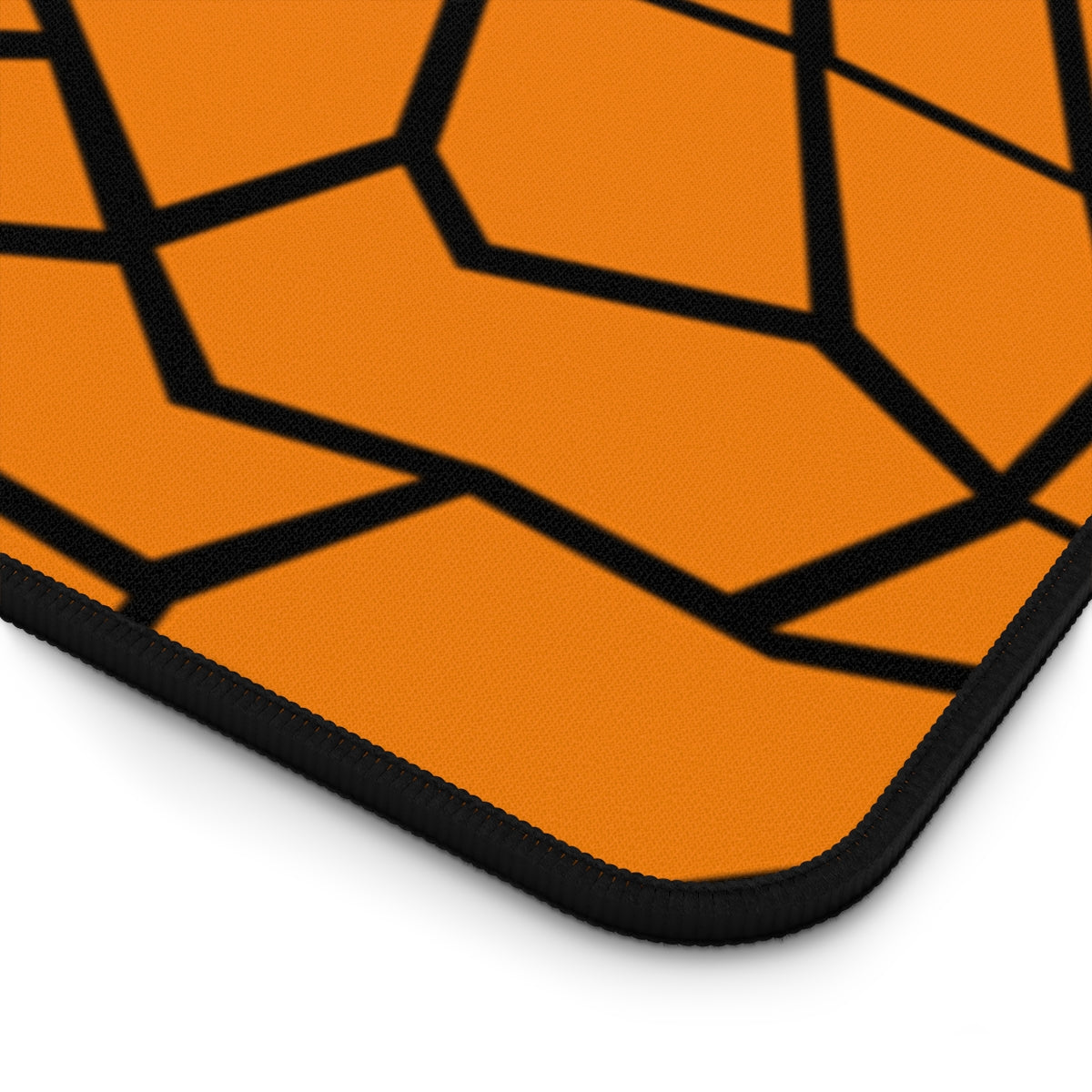 Orange & Black Giraffe Pattern Desk Mat - Desk Cookies